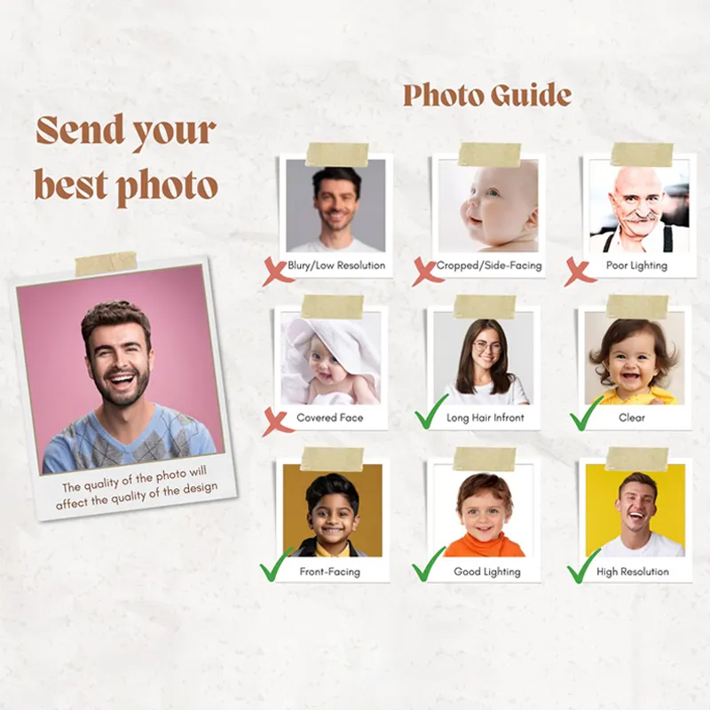 Personalized Photo Cube Puzzle Custom Wood Keepsake for Family Multi Photo Folding Cube