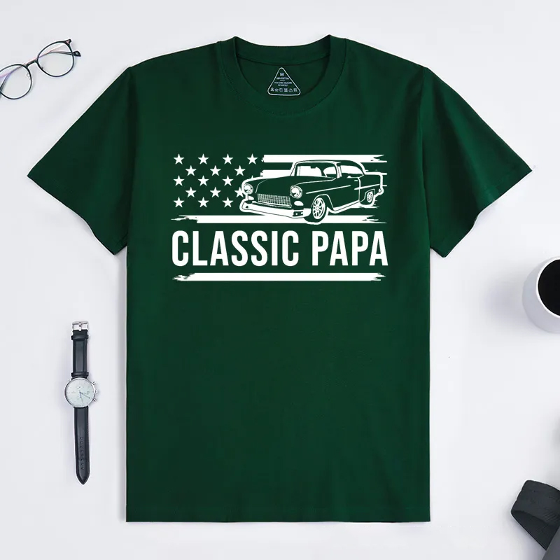 Personalized Grandpa T-Shirt for Fathers Day Gift Classic Papa Shirt I'm a Classic Funny Birthday Shirts Grandfather Gift Birthday Gift Classic Car