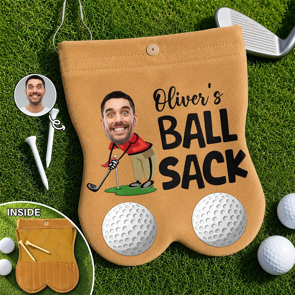 Personalized Photo Golf Lovers Ball Sack - Personalized Golf Ball Sacks