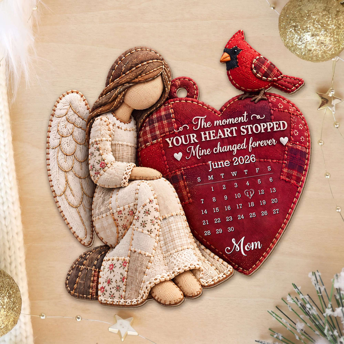 Personalized The Moment My Heart Stopped, Custom Acrylic Ornament, Christmas Memorial Gift