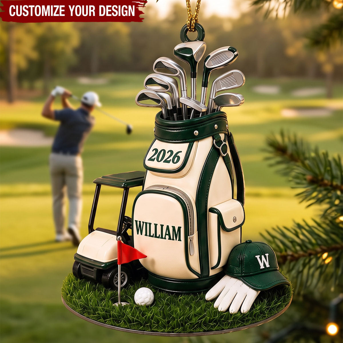 [Copy]Personalized Weightlifting Christmas Ornament Custom Gift for Gym Lover