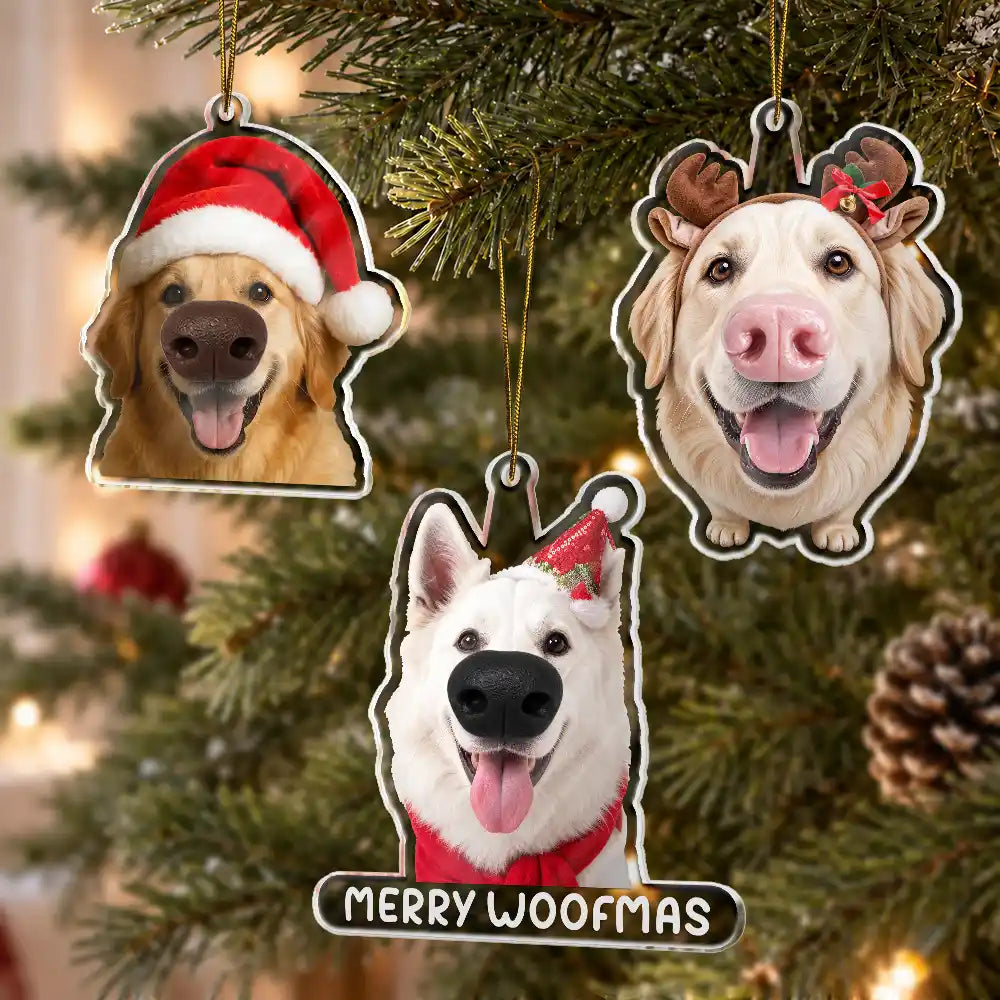 Personalized Photo Funny Dog Nose Gift For Dog Lovers - Personalized Squishy Acrylic Ornament
