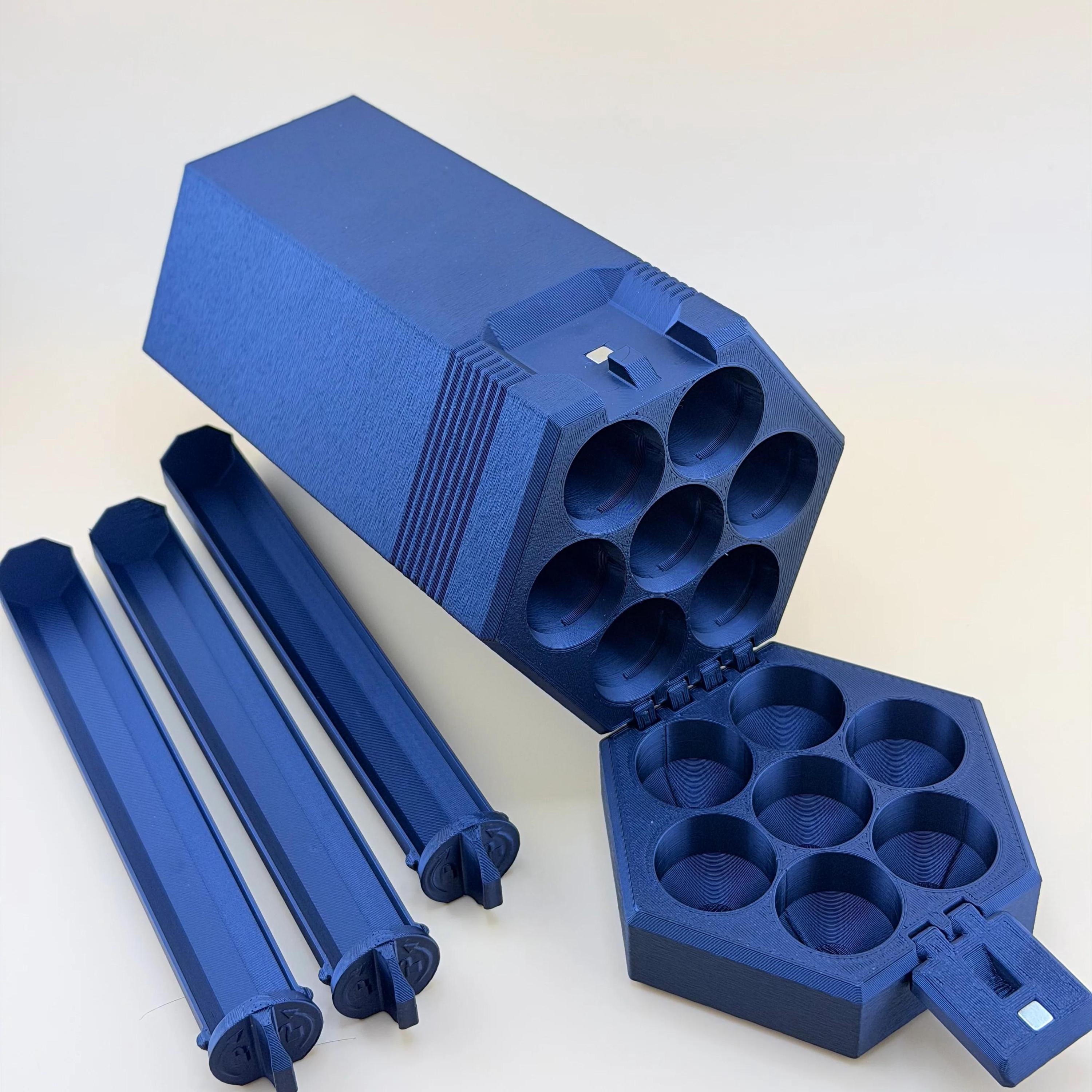 3D Printed Travel Case - 2/5/7/10 Slot Organizer for Insulin Pens, Peptide Pens, Needle Tips or Ice Packs