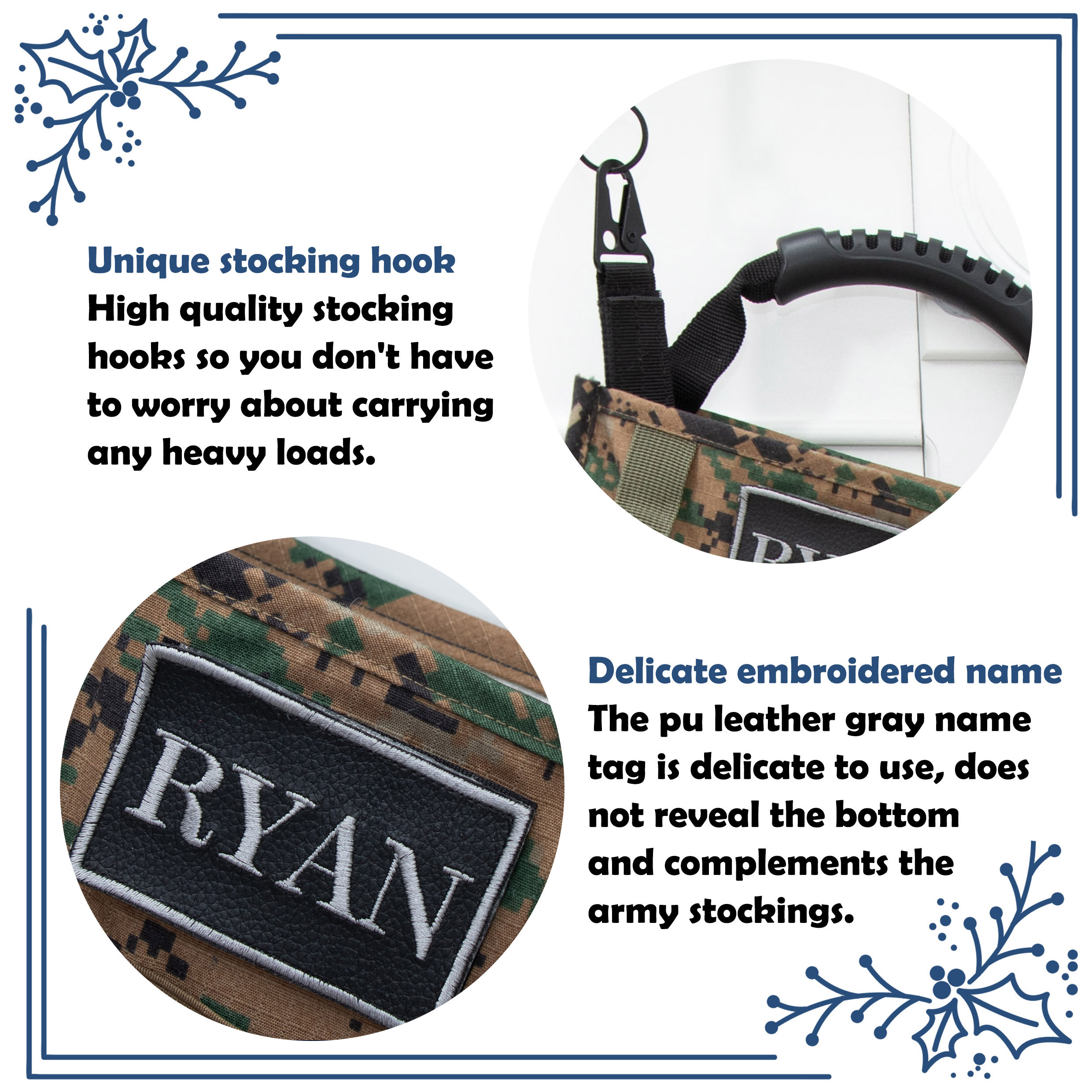 Personalized Christmas Stockings for Police Holiday Stockings with Name for Family Stocking Christmas Decoration Custom Stocking for Sheriff