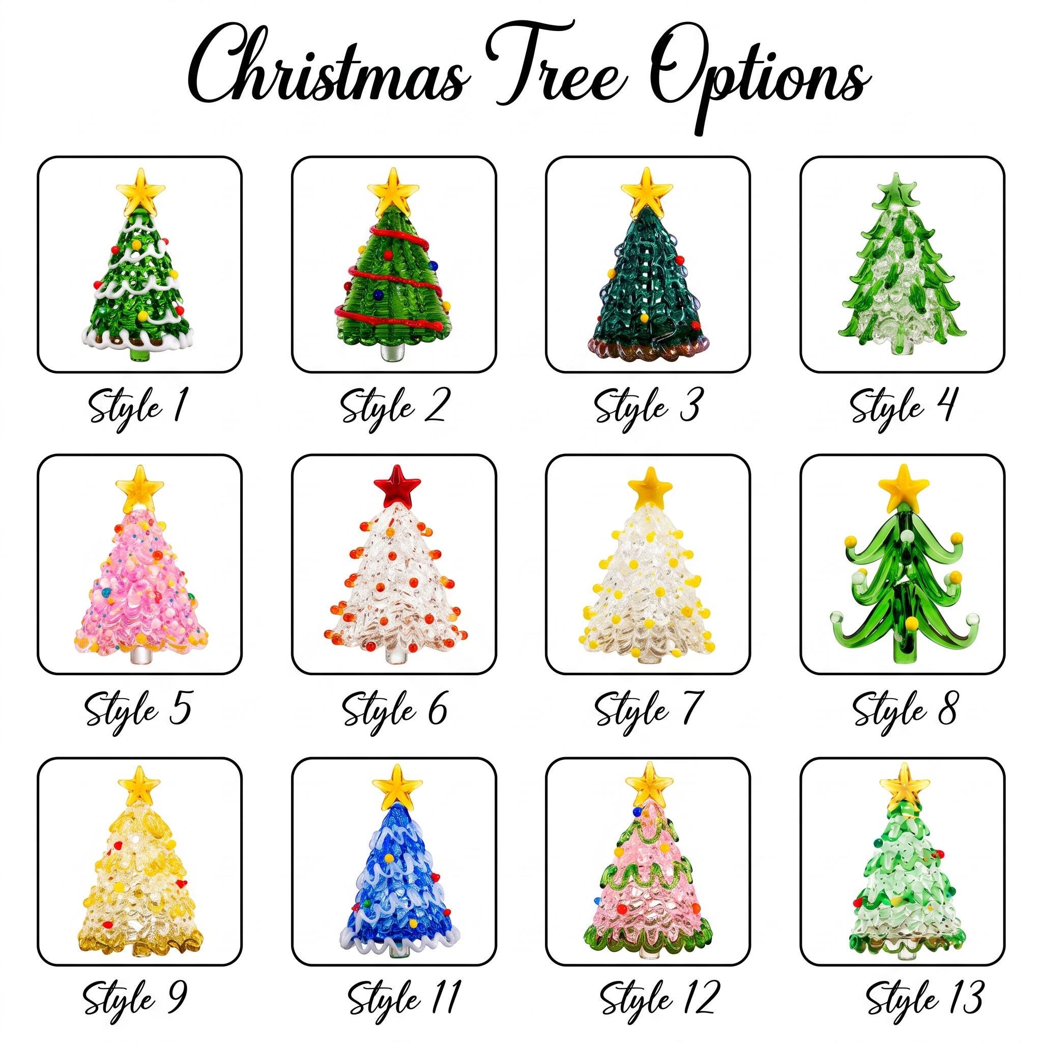 Personalized Glass Christmas Tree, Custom Name Mini Holiday Decor, Christmas Keepsake, Secret Santa Teacher Coworker Gift