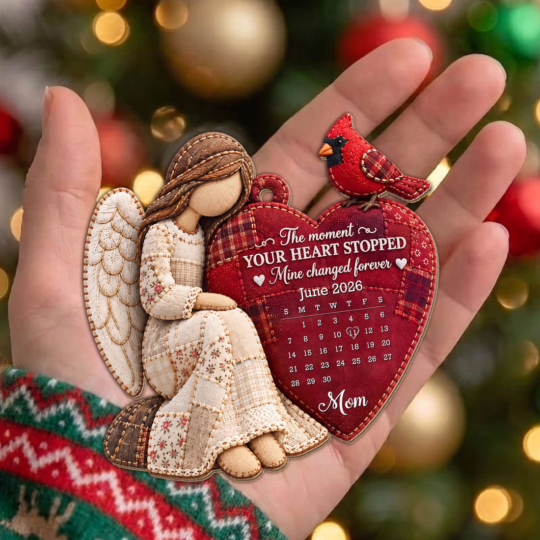 Personalized The Moment My Heart Stopped, Custom Acrylic Ornament, Christmas Memorial Gift