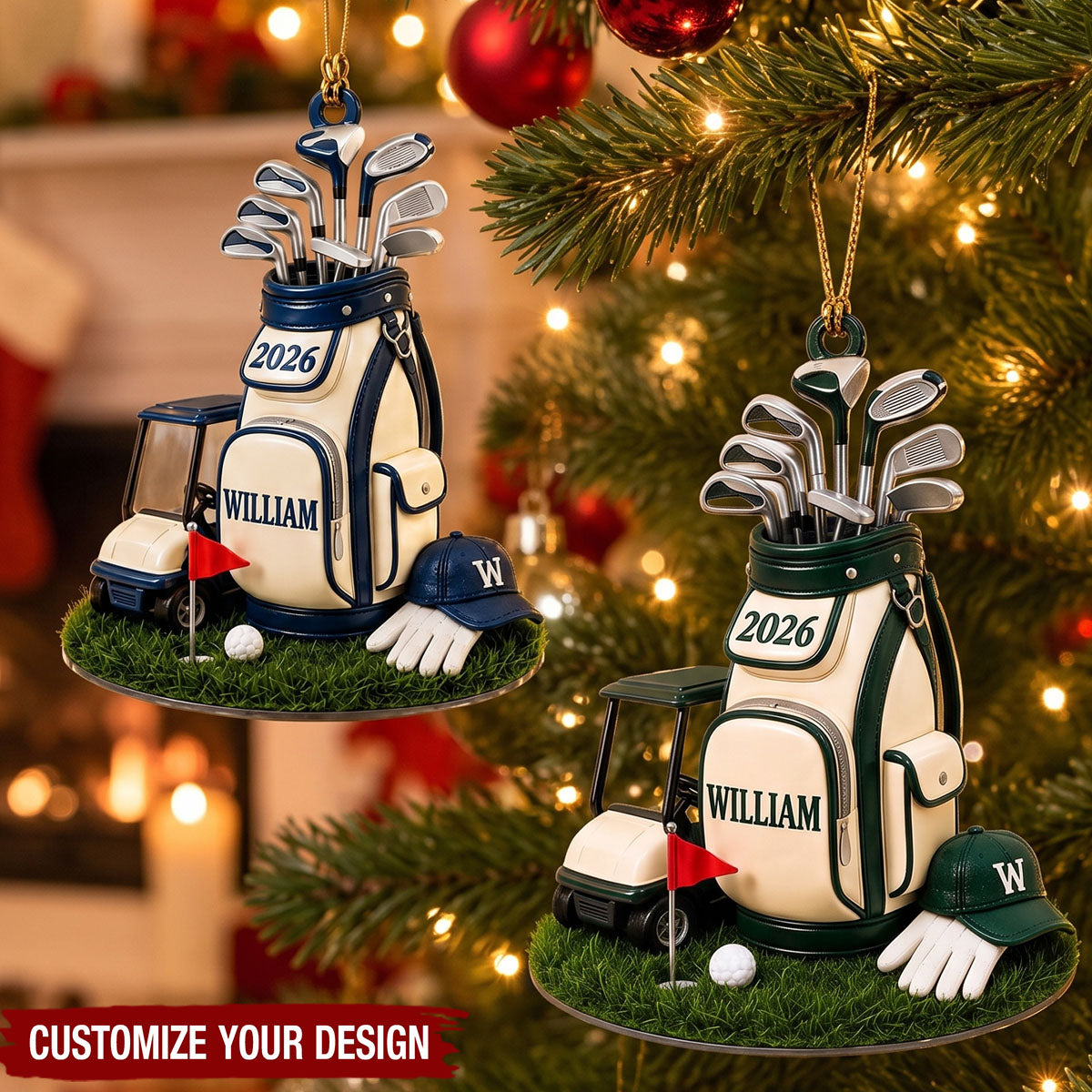 [Copy]Personalized Weightlifting Christmas Ornament Custom Gift for Gym Lover