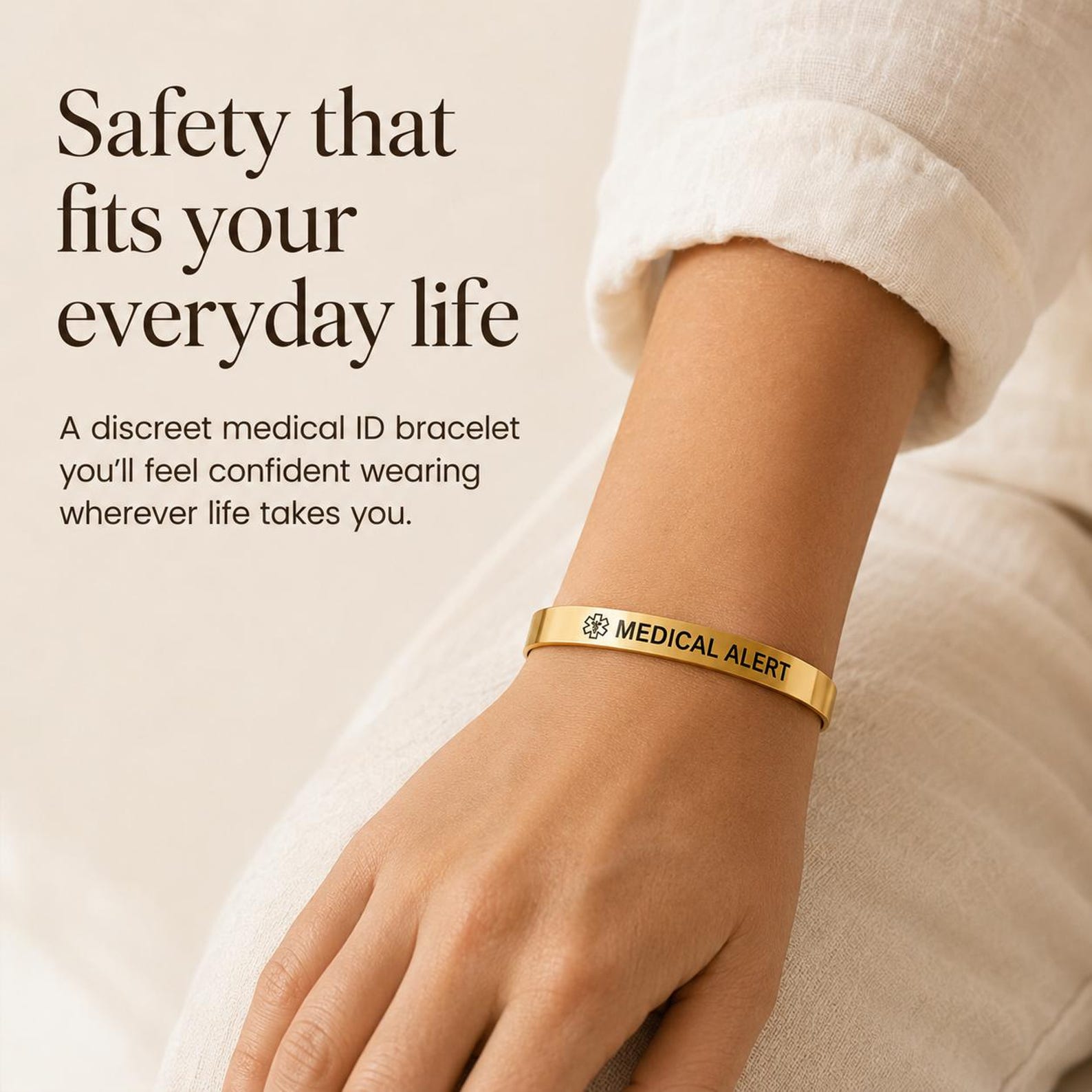 Personalized Type 1 Diabetes Medical Alert women Bracelet, Personalized Emergency Medic Conditions ID Jewelry