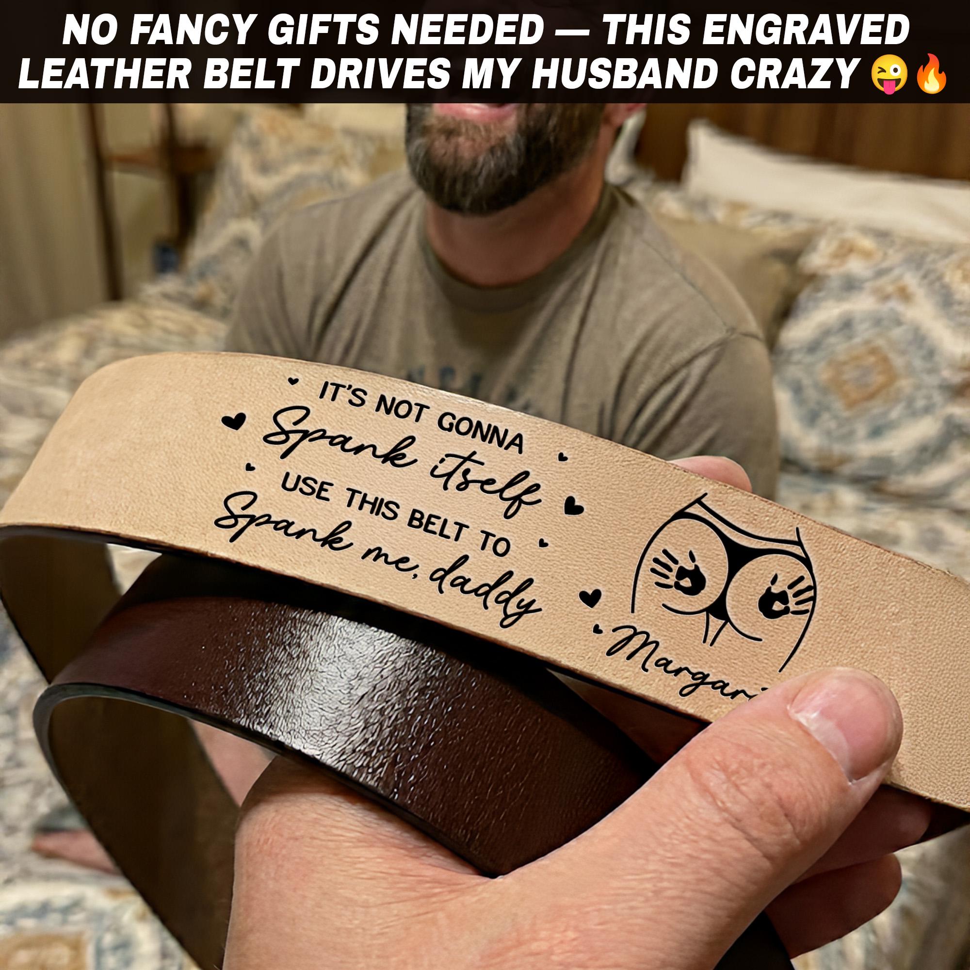 Personalized Leather Belt For Him, Funny Gift For Men, Gift For Husband Boyfriend, Valentine's Day Gift, Anniversary Gift, Custom Engraved Belt
