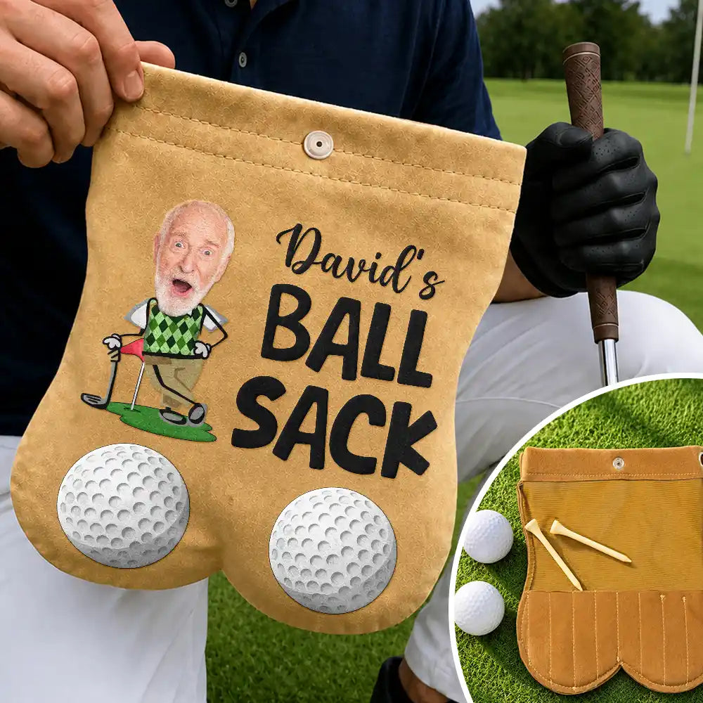 Personalized Photo Golf Lovers Ball Sack - Personalized Golf Ball Sacks