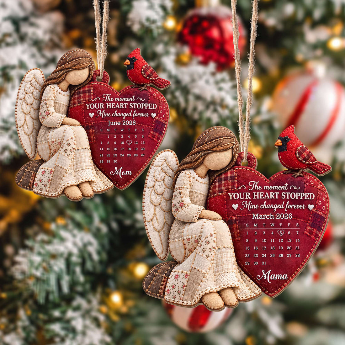 Personalized The Moment My Heart Stopped, Custom Acrylic Ornament, Christmas Memorial Gift
