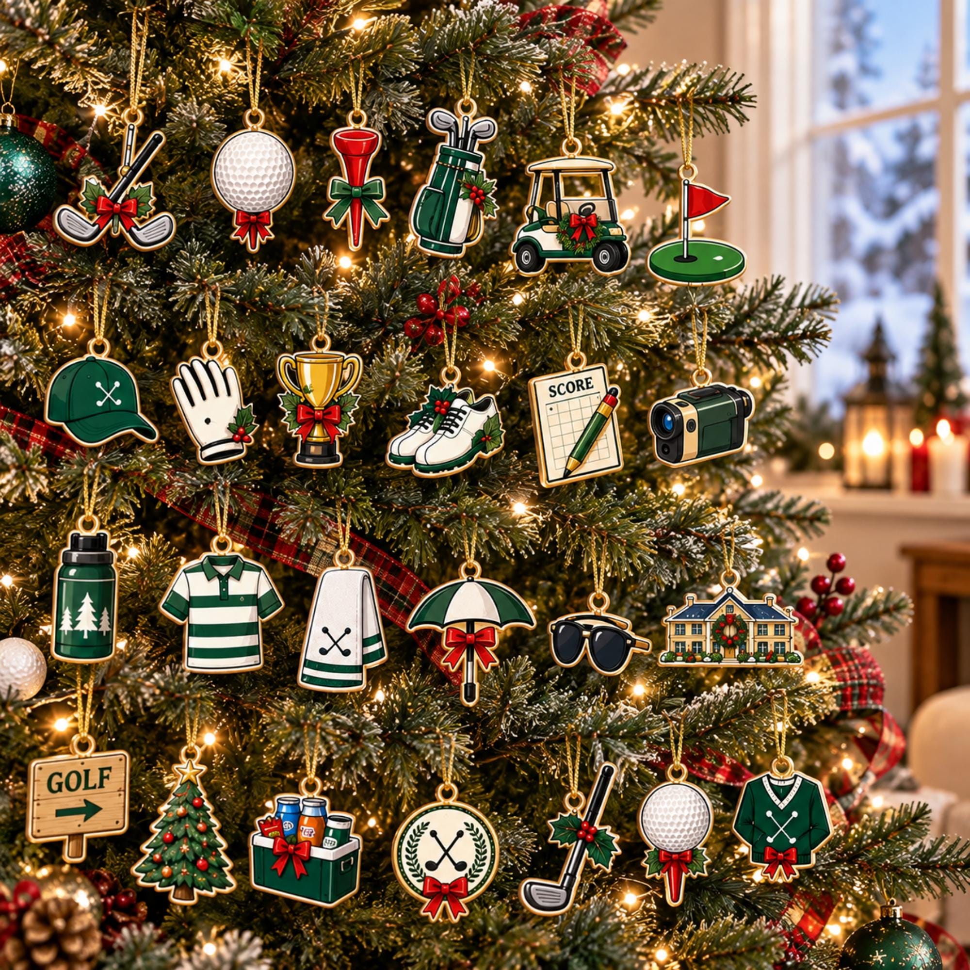 Personalized Name Golf Advent Calendar: 24-Day Countdown Ornament (2026)