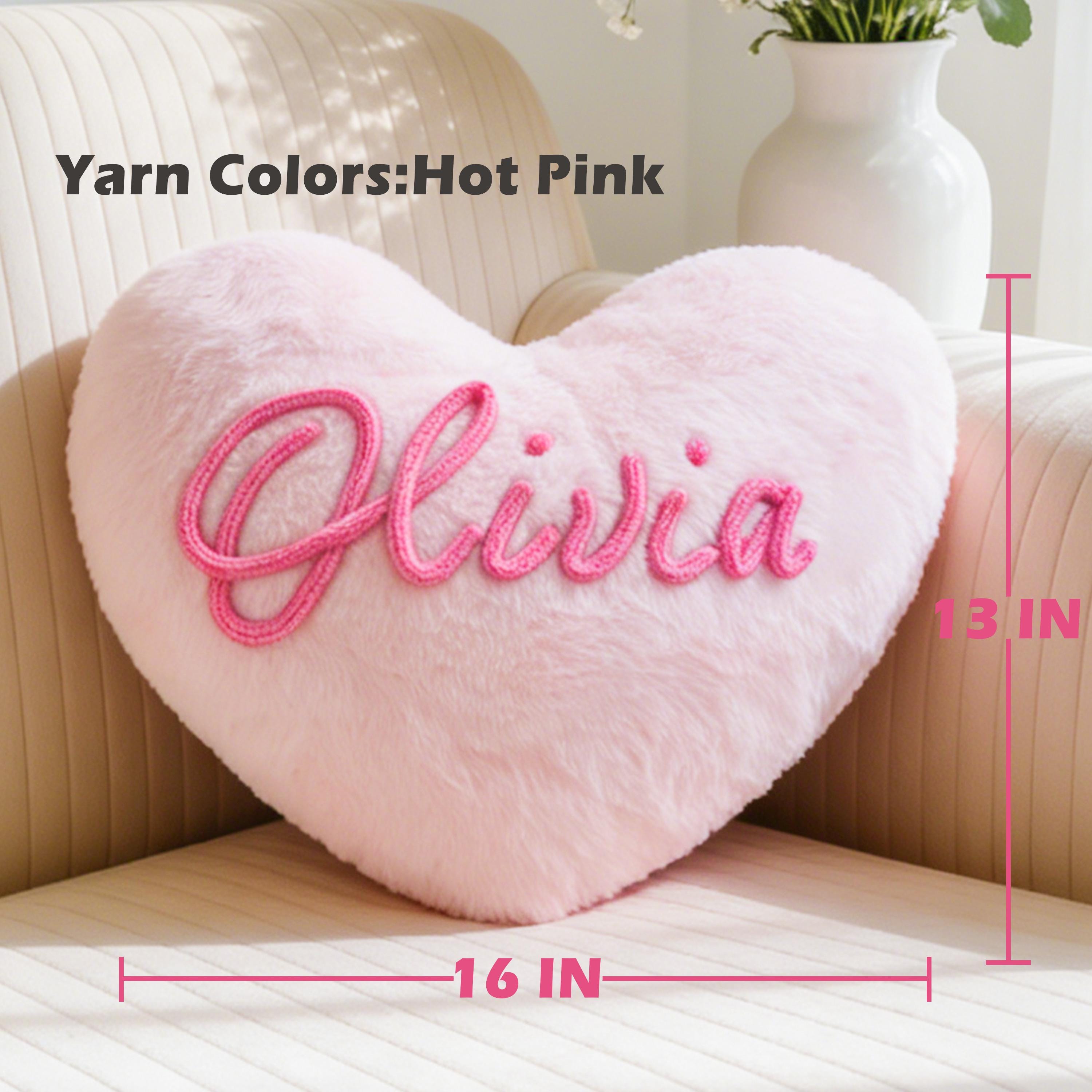 Personalized Heart Pillow Custom Name Design Sweet Gift For Girls Valentine's Day Gift