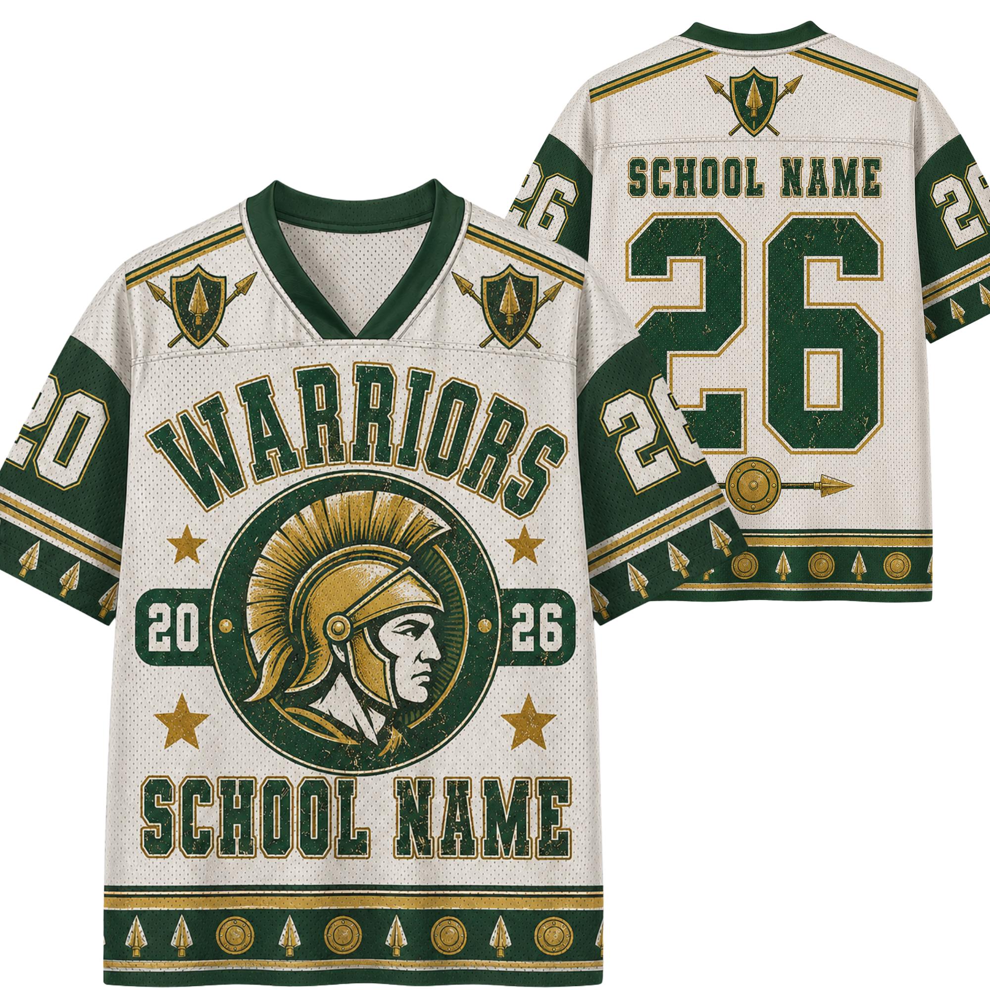 Personalized School Mascot Football Jersey, Custom Vintage Gators Tigers Wildcats V-Neck Shirt, Friday Night Lights School Spirit Top