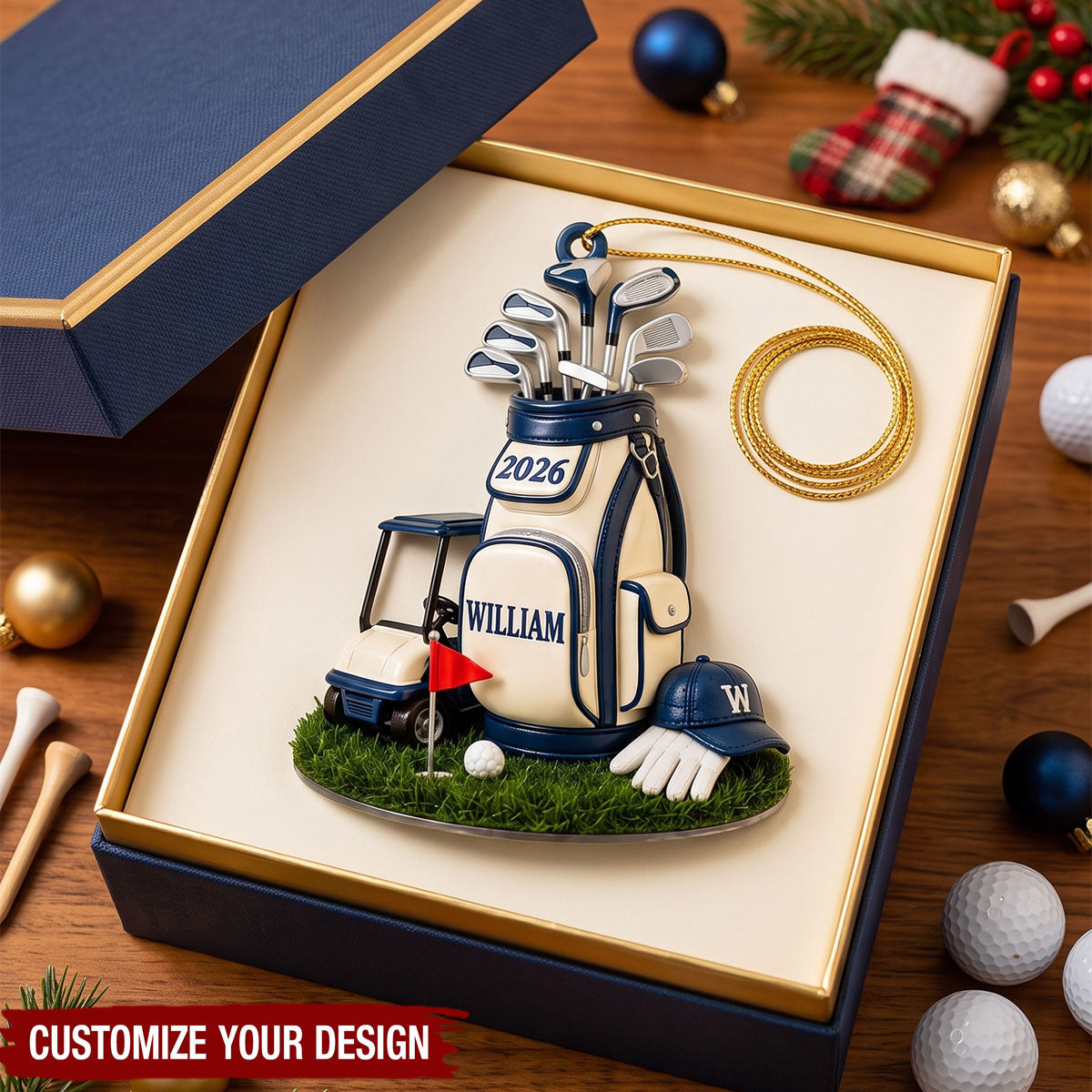[Copy]Personalized Weightlifting Christmas Ornament Custom Gift for Gym Lover