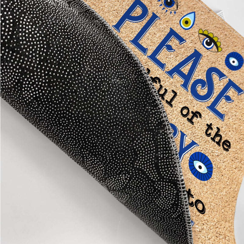 Personalized Please Be Mindful Of The Energy You Bring Into This Space - Birthday, Loving Gift For Yourself, Women, Yoga Lovers - Personalized Doormat