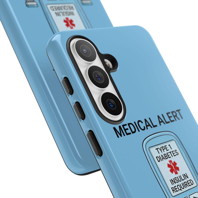 Personalized Type 1 Diabetes Medical Alert Phone Case | Insulin Required, Call 911
