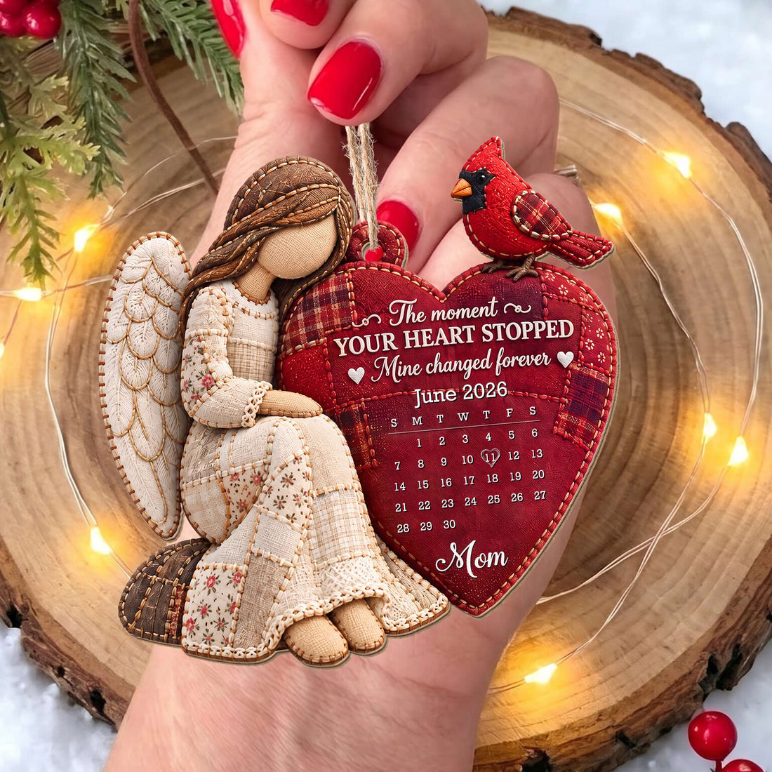 Personalized The Moment My Heart Stopped, Custom Acrylic Ornament, Christmas Memorial Gift