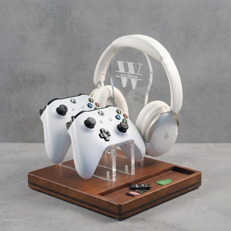 Personalized Led Headphone Stand, Streamer Headset Holder Stand, Gamertag Led Light Sign, Headphone Holder, Christmas Gifts for Gamers