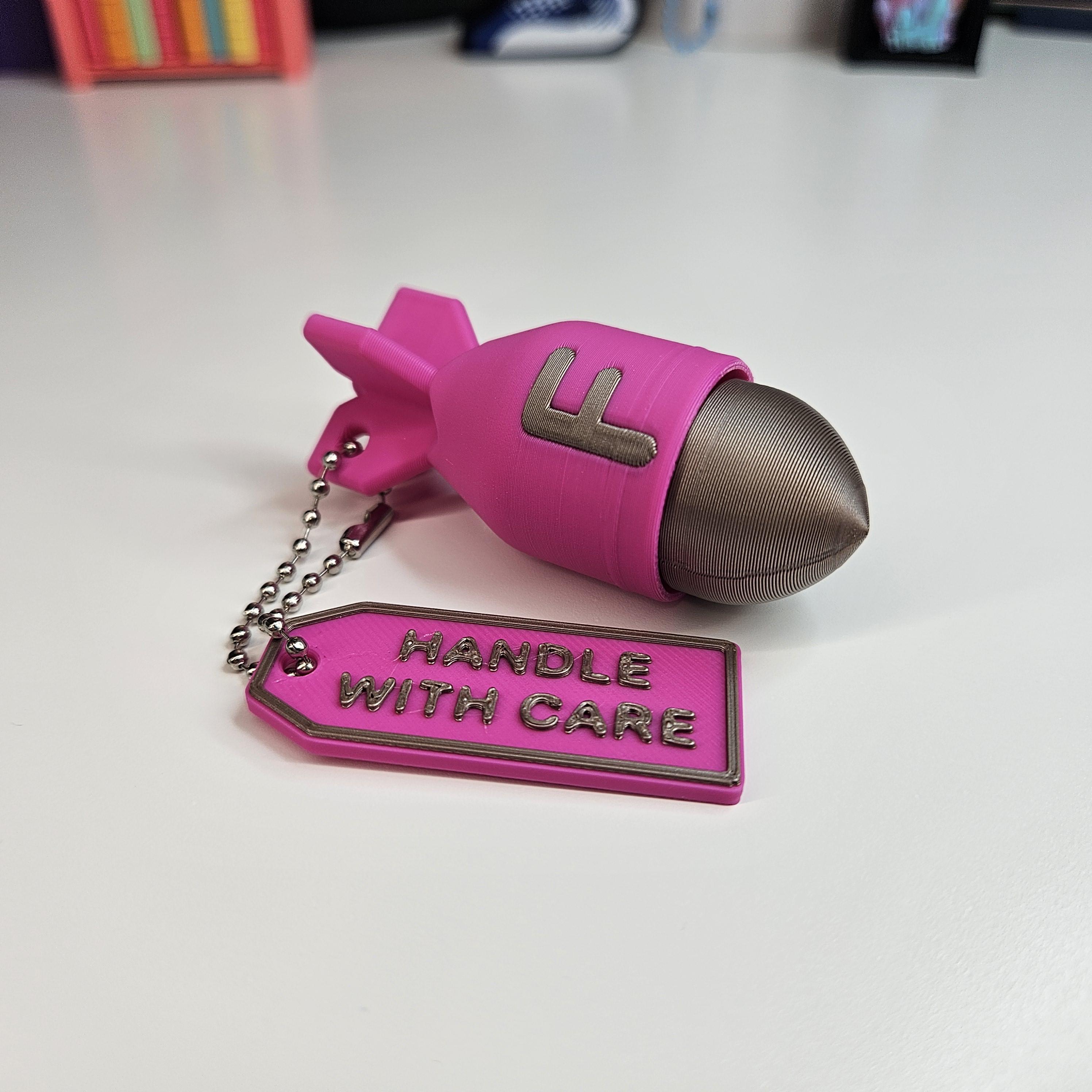 3D Printed F-Bomb Fidget Clicker Keychain | Funny Adult Gift | Stress Relief