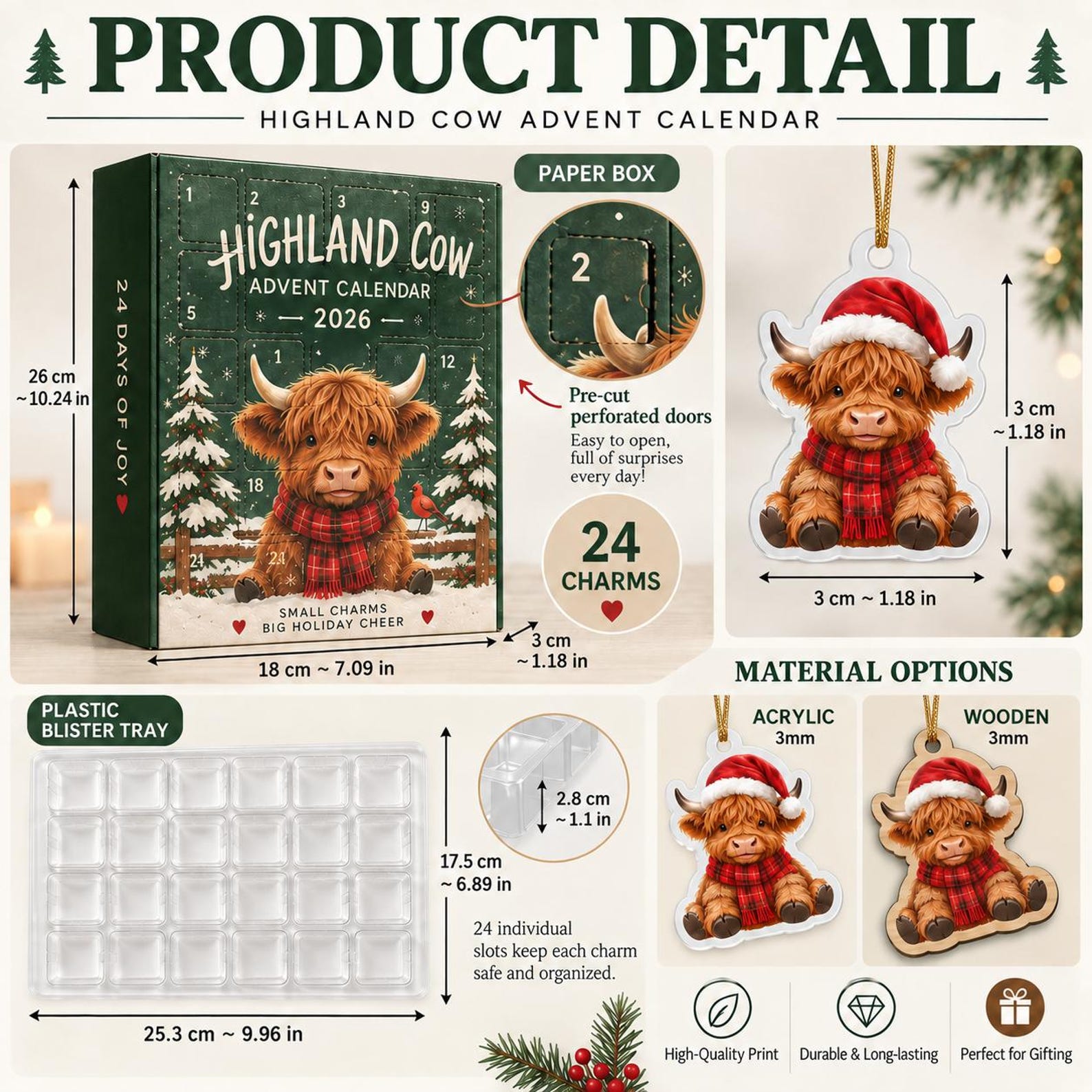 Personalized Baking Advent Calendar, Christmas Baker Countdown, Custom Name Baking Gift, Holiday Kitchen Advent Calendar