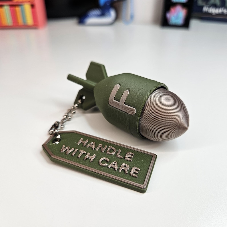 3D Printed F-Bomb Fidget Clicker Keychain | Funny Adult Gift | Stress Relief