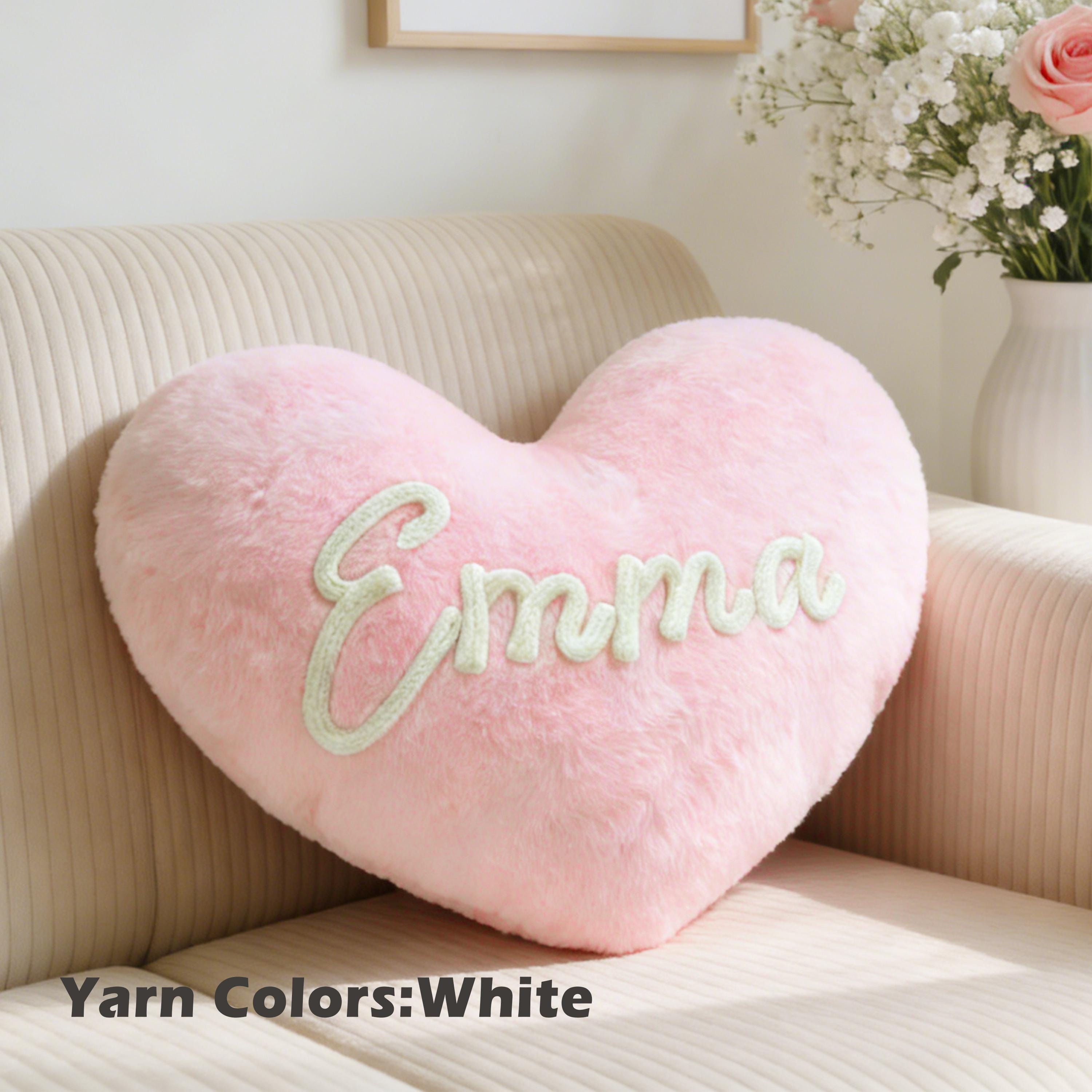 Personalized Heart Pillow Custom Name Design Sweet Gift For Girls Valentine's Day Gift
