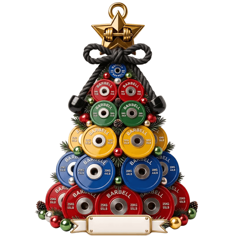 Personalized Weightlifting Christmas Ornament Custom Gift for Gym Lover