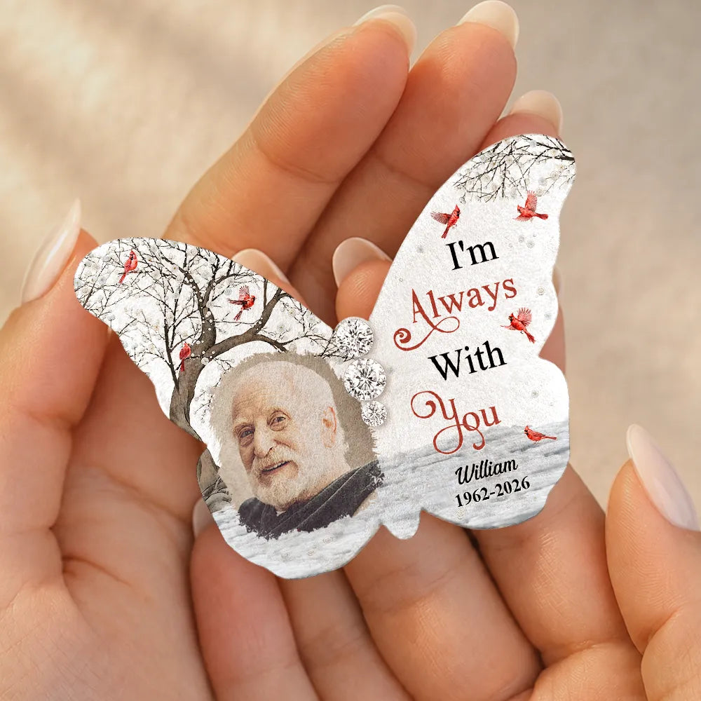 Personalized Photo Walking With You Today And Always - Personalized Brooch