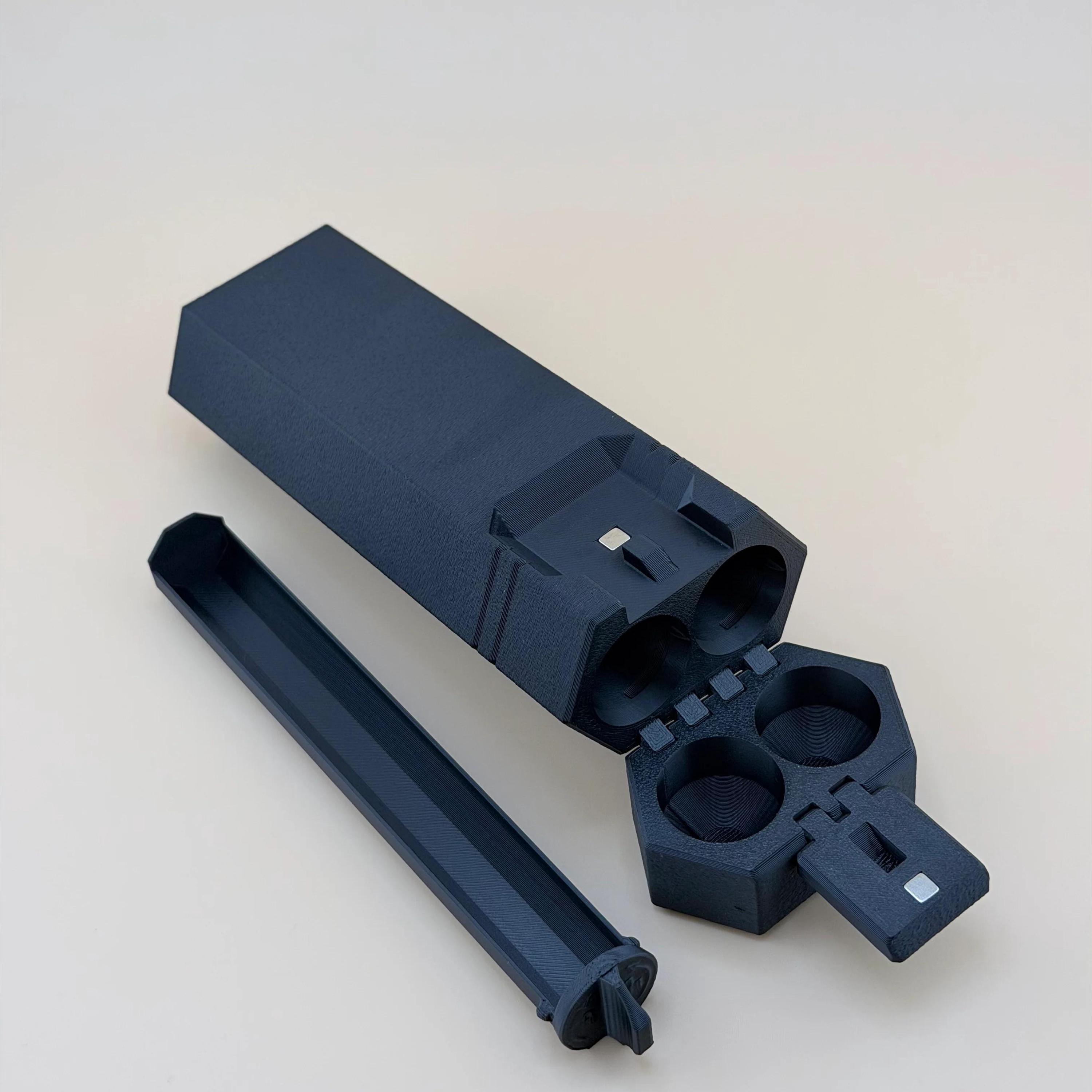 3D Printed Travel Case - 2/5/7/10 Slot Organizer for Insulin Pens, Peptide Pens, Needle Tips or Ice Packs