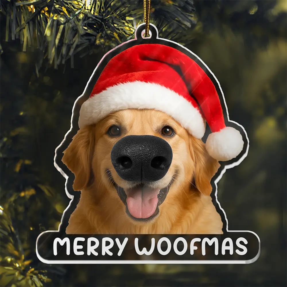 Personalized Photo Funny Dog Nose Gift For Dog Lovers - Personalized Squishy Acrylic Ornament