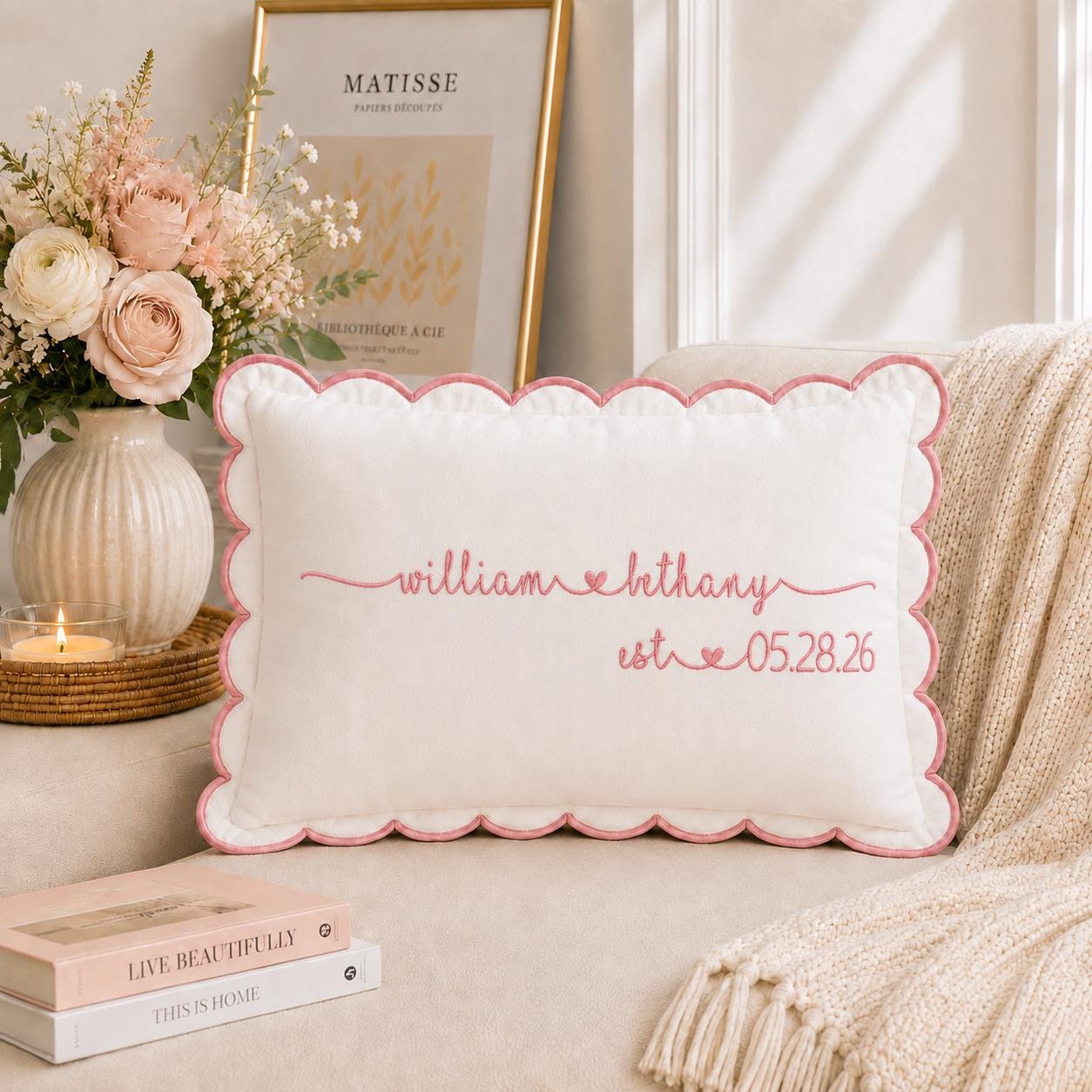 Personalized Wedding Date Pillow With Wedding Date, Wedding Anniversary Pillow, Personalized Wedding Pillow Cover, Wedding Gifts For Couple