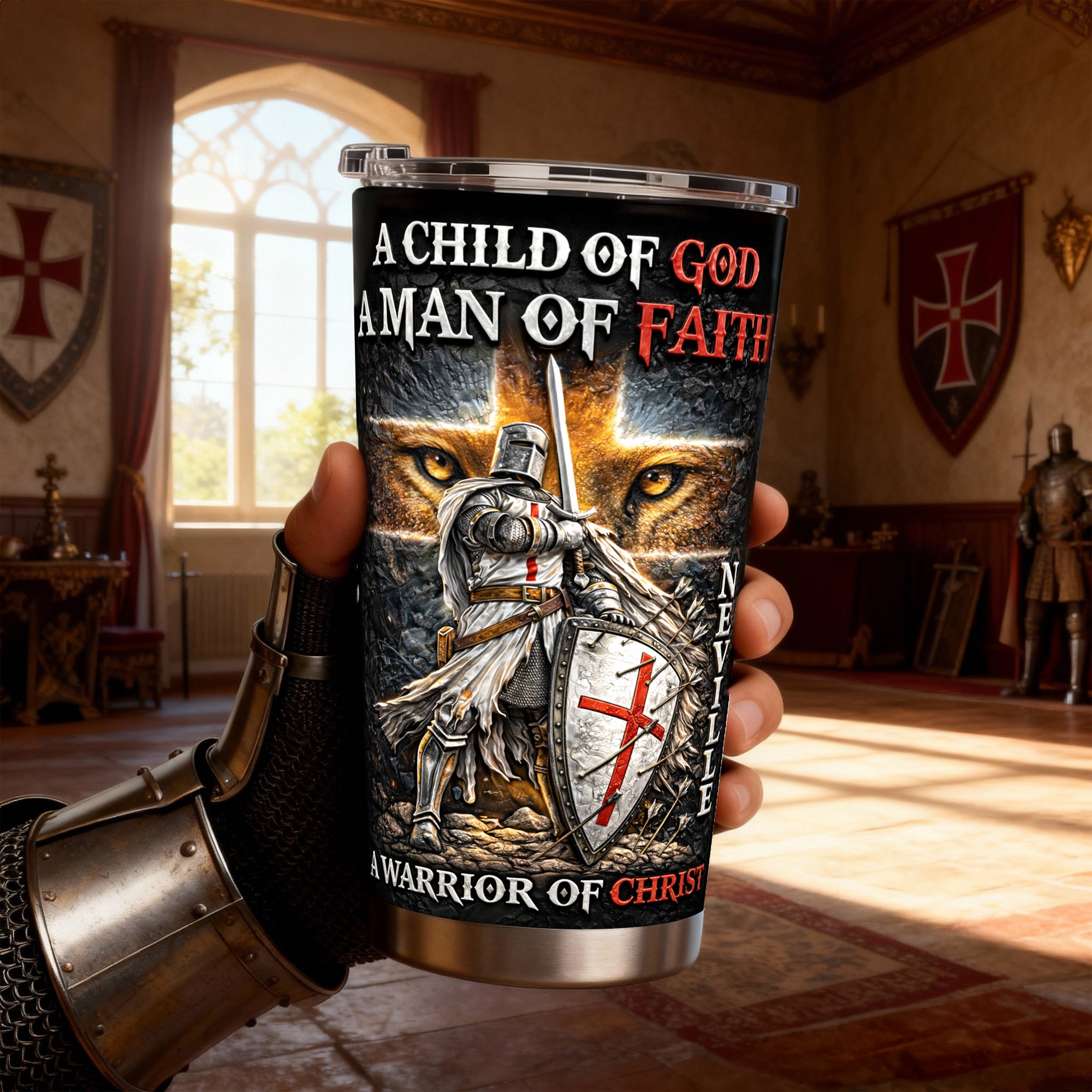 Personalized A Warrior Of Christ 20oz Tumbler - Personalized Gifts For Christian