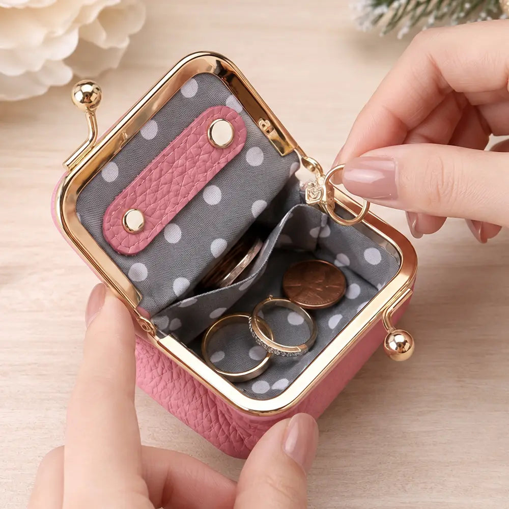 Personalized Monogram Flower Butterfly Jewelry Box with Name Gift For Her - Personalized Kiss Lock Jewelry Case