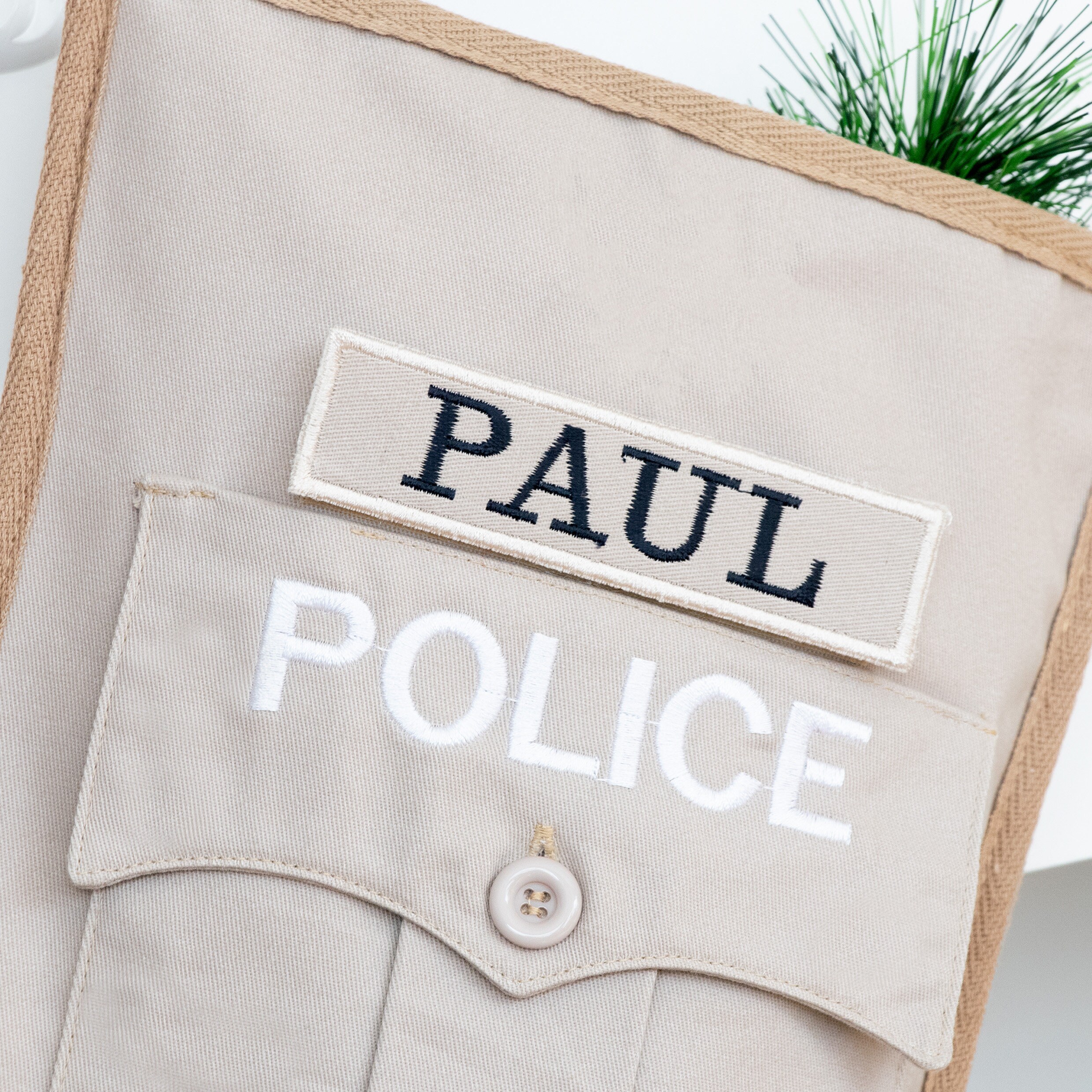 Personalized Christmas Stockings for Police Holiday Stockings with Name for Family Stocking Christmas Decoration Custom Stocking for Sheriff