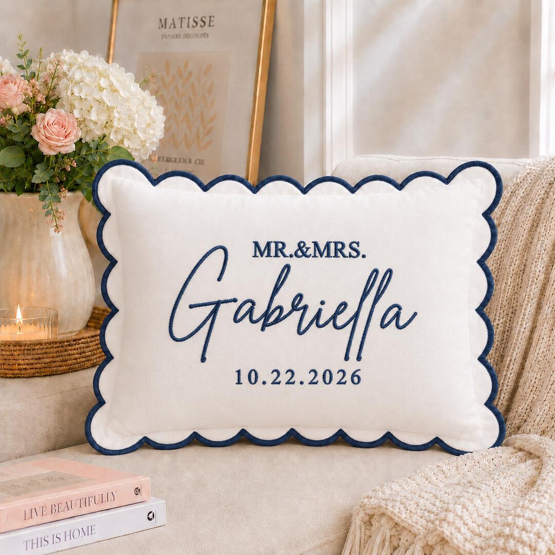 Personalized Wedding Pillow With Name Wedding Anniversary Pillow Personalized Wedding Pillow Cover Wedding Gifts For Couple