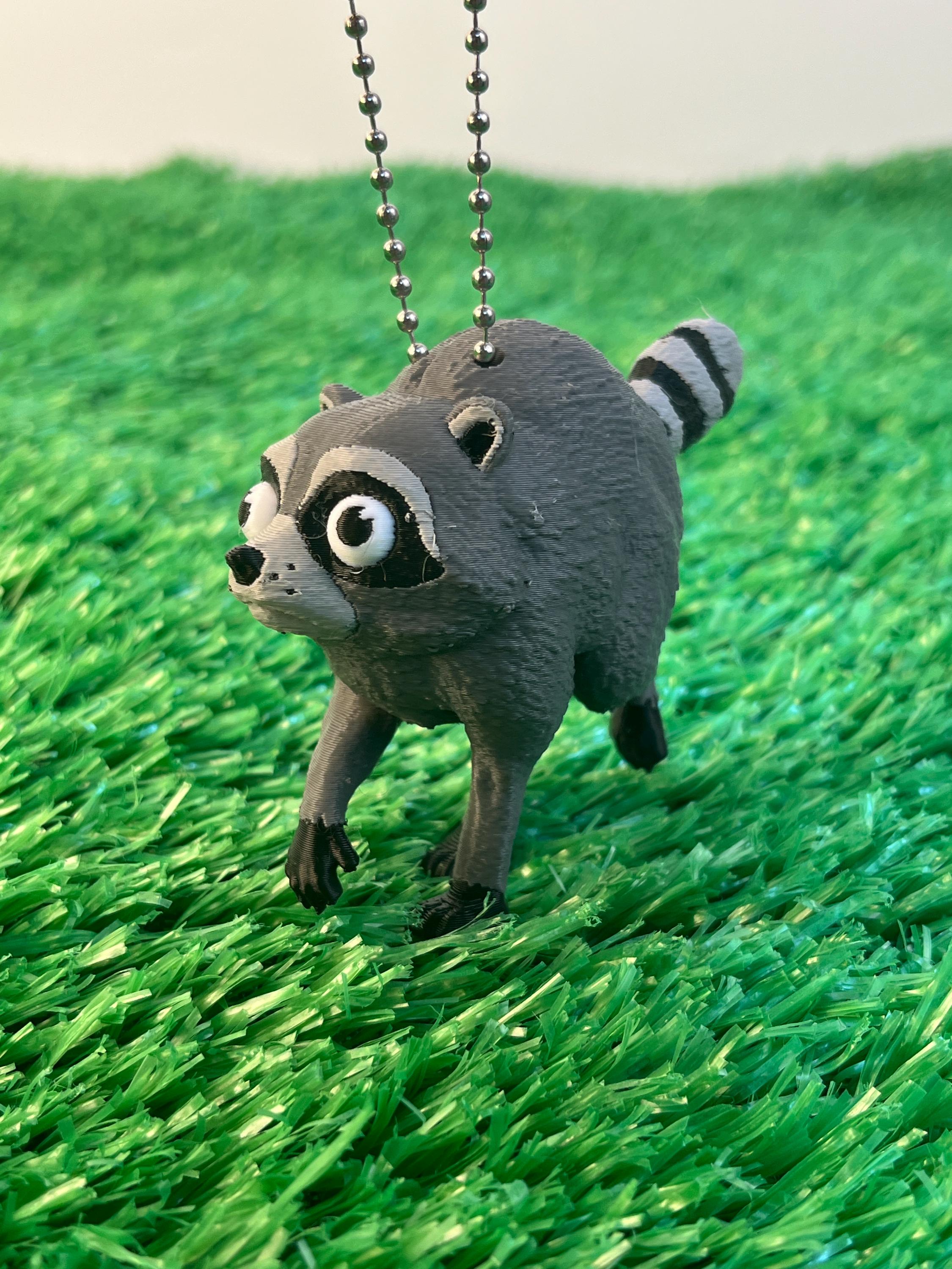 Jimothy the Raccoon Keychain | Short Spine Viral Seattle Raccoon Meme Charm | Internet Famous Trash Panda Gift for Raccoon Lovers