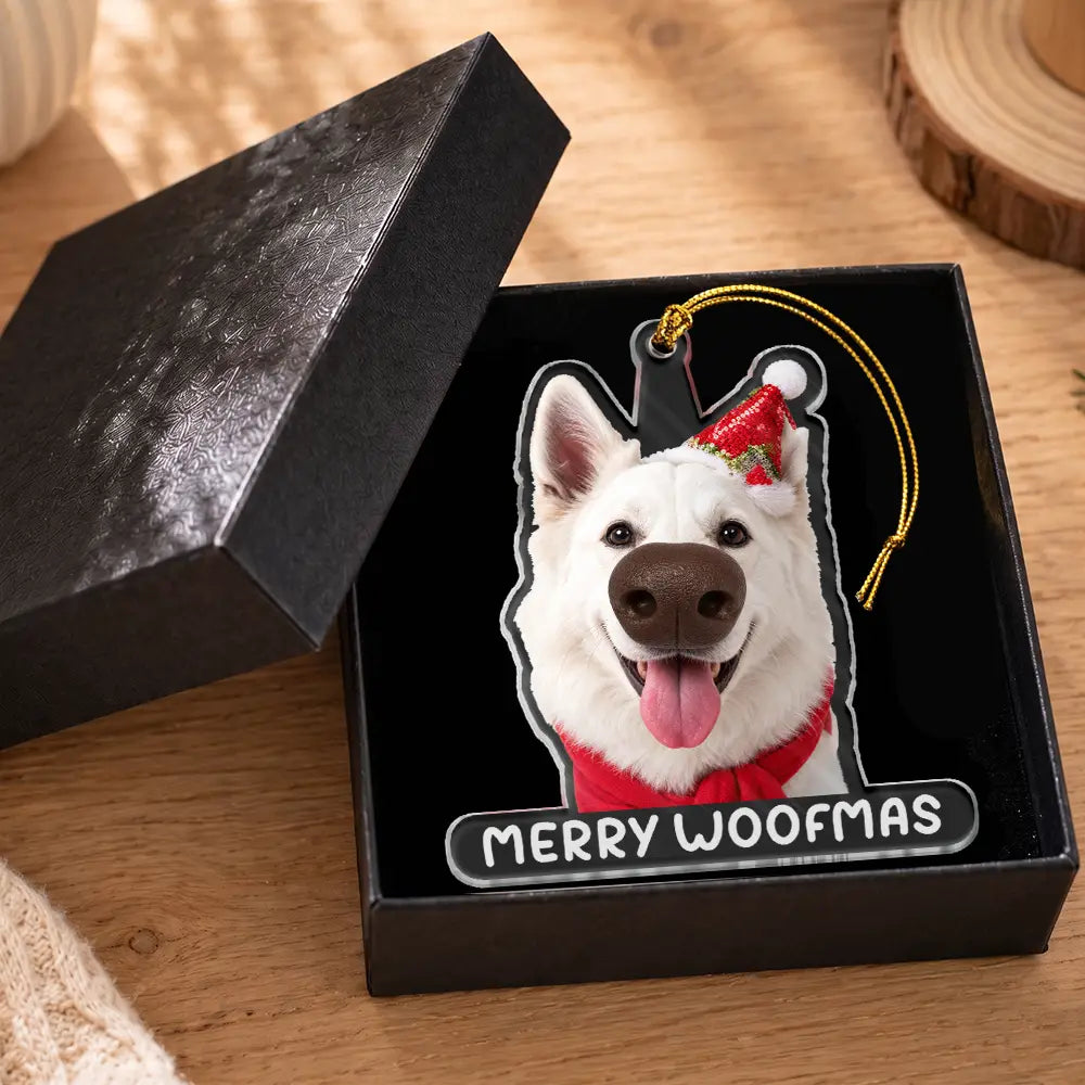 Personalized Photo Funny Dog Nose Gift For Dog Lovers - Personalized Squishy Acrylic Ornament