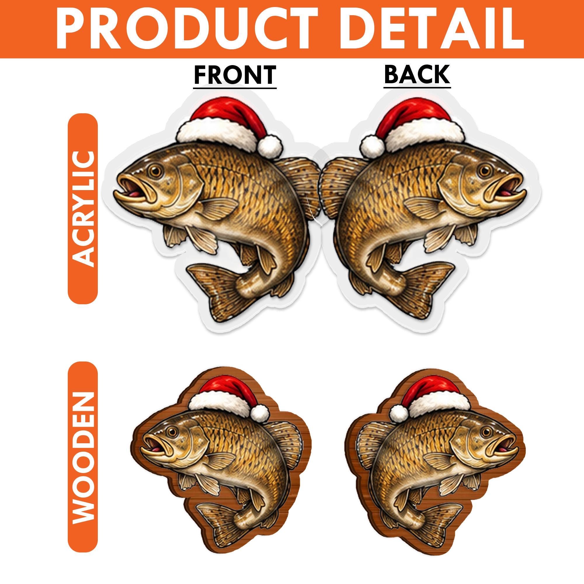 Personalized Fishing Advent Calendar: Custom Face Photo Christmas Countdown Charms Blind Box