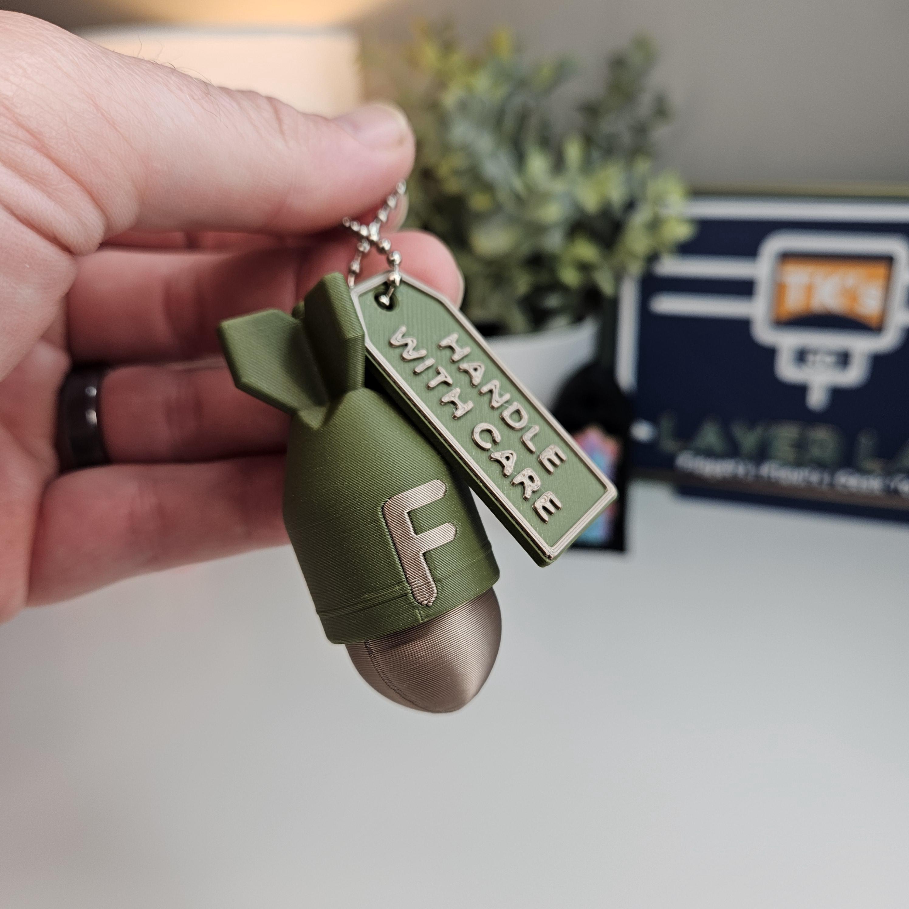 3D Printed F-Bomb Fidget Clicker Keychain | Funny Adult Gift | Stress Relief