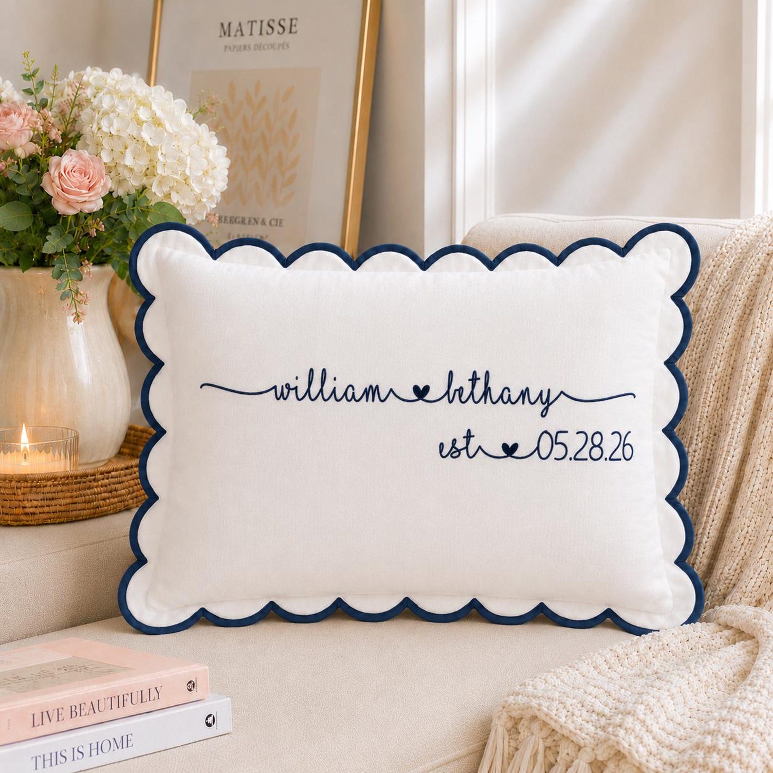 Personalized Wedding Date Pillow With Wedding Date, Wedding Anniversary Pillow, Personalized Wedding Pillow Cover, Wedding Gifts For Couple
