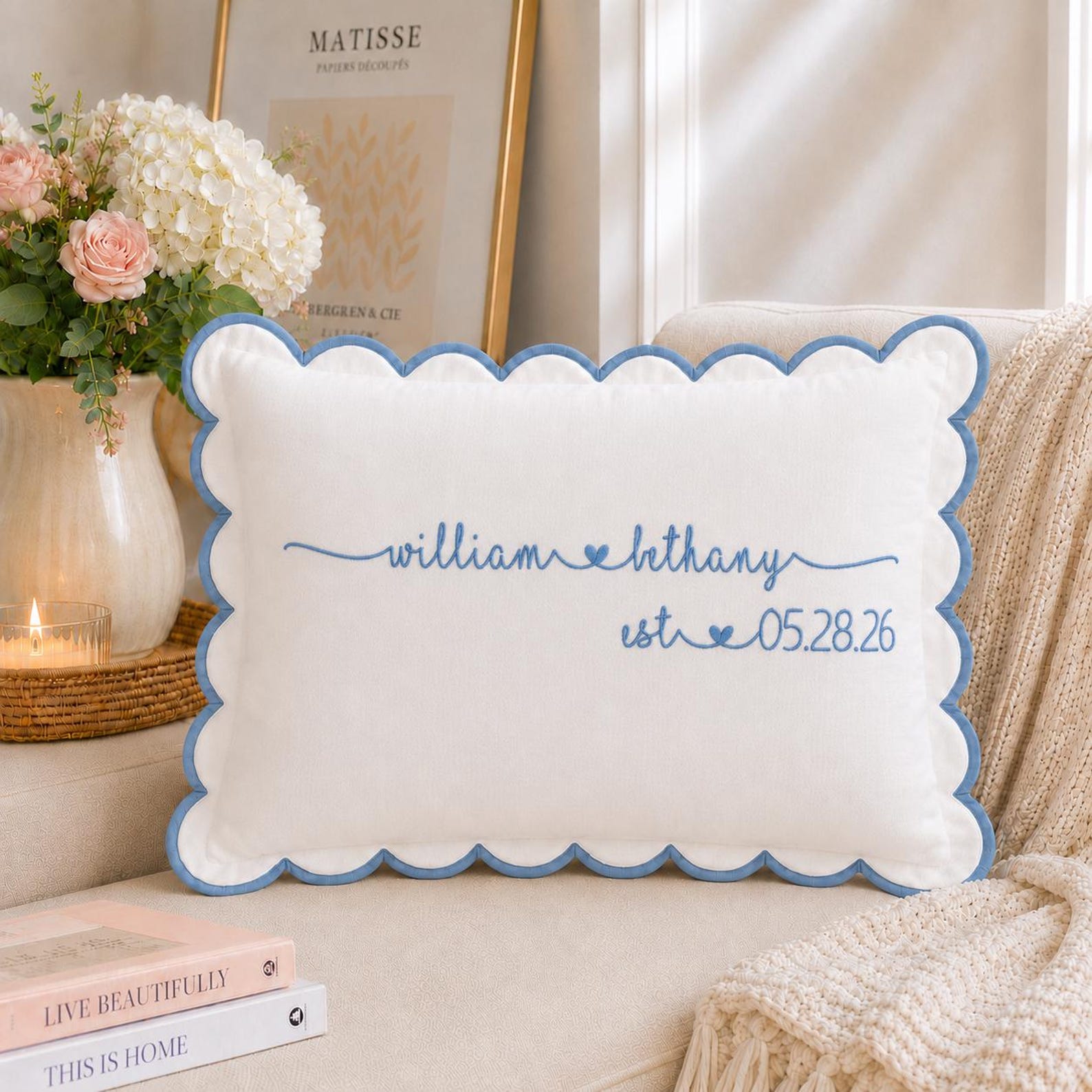 Personalized Wedding Date Pillow With Wedding Date, Wedding Anniversary Pillow, Personalized Wedding Pillow Cover, Wedding Gifts For Couple