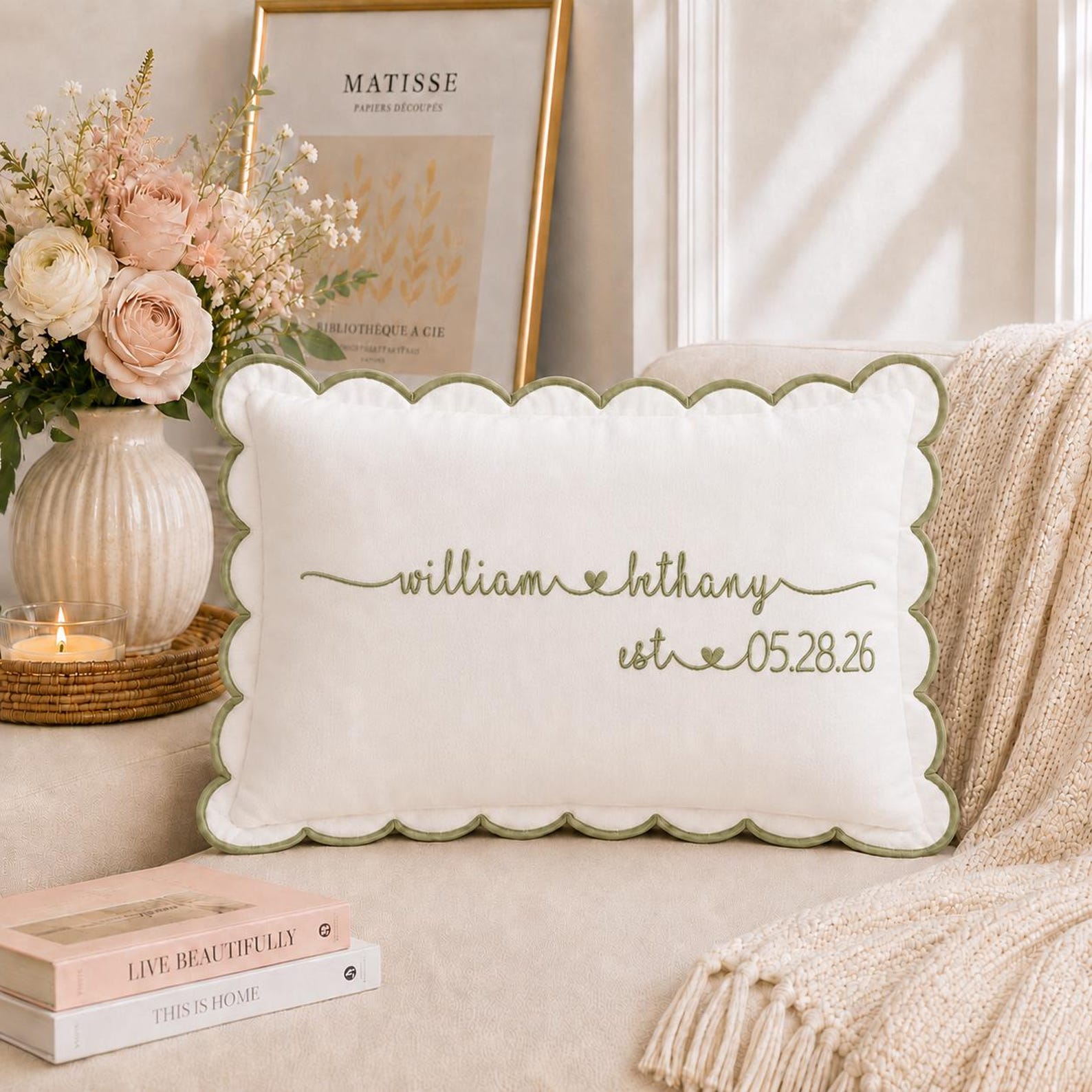 Personalized Wedding Date Pillow With Wedding Date, Wedding Anniversary Pillow, Personalized Wedding Pillow Cover, Wedding Gifts For Couple