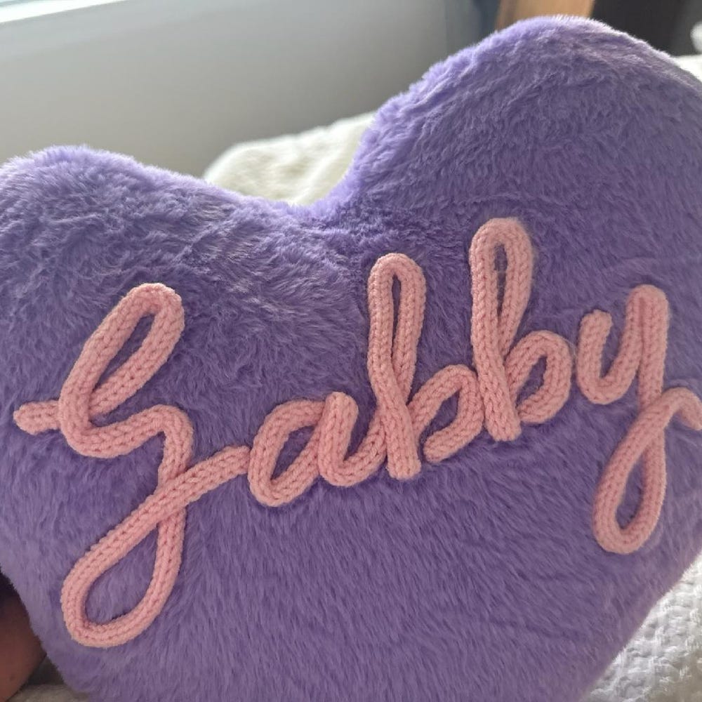 Personalized Heart Pillow Custom Name Design Sweet Gift For Girls Valentine's Day Gift