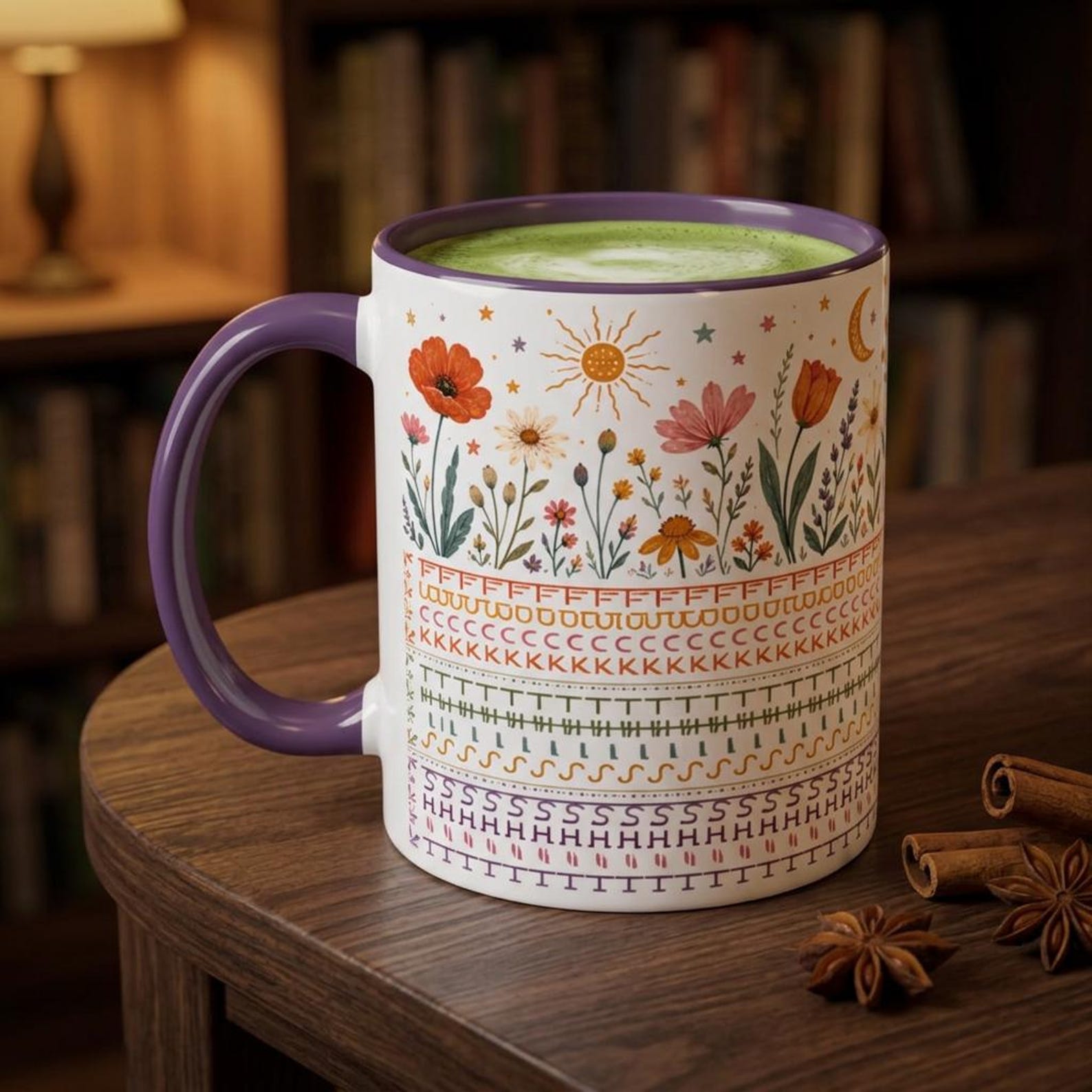 Hidden Swear Word Mug, Fuck This Shit Coffee Cup, Boho Floral Adult Humor Gift, Funny Coworker Mug, 11 oz Accent Mug