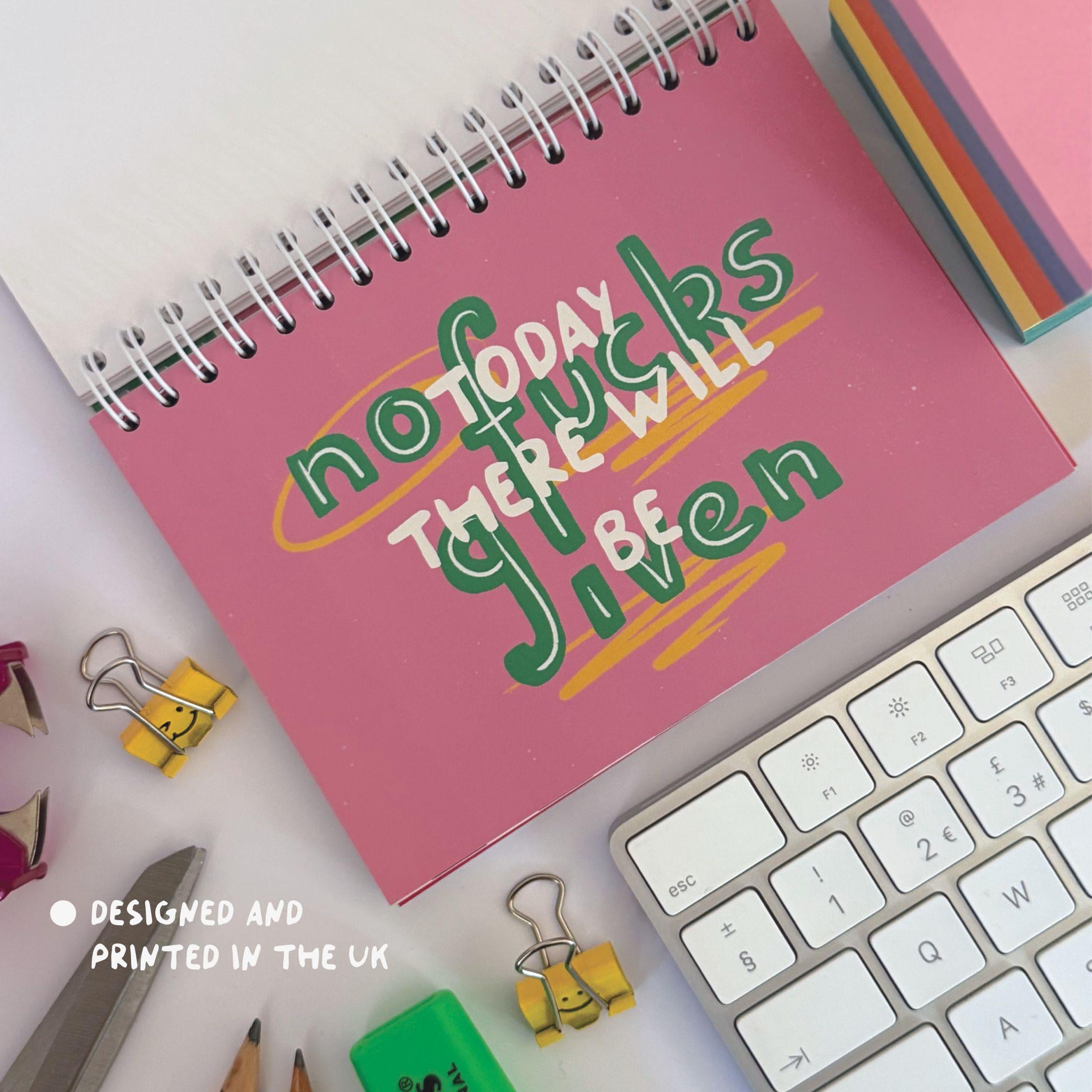Sweary Affirmation Desk Flip Chart Desk Pad Book  52 Weeks of Positive F*cking Vibes Funny Adult Gift  Daily Motivation Office Gift
