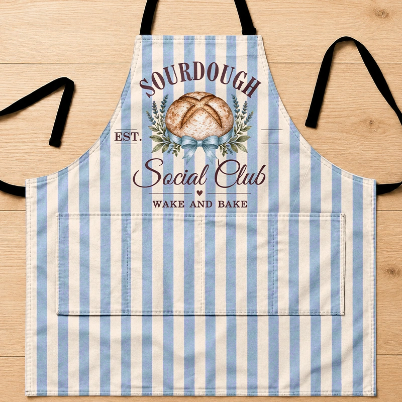 Personalized Sourdough Social Club Wake And Bake - Personalized Apron