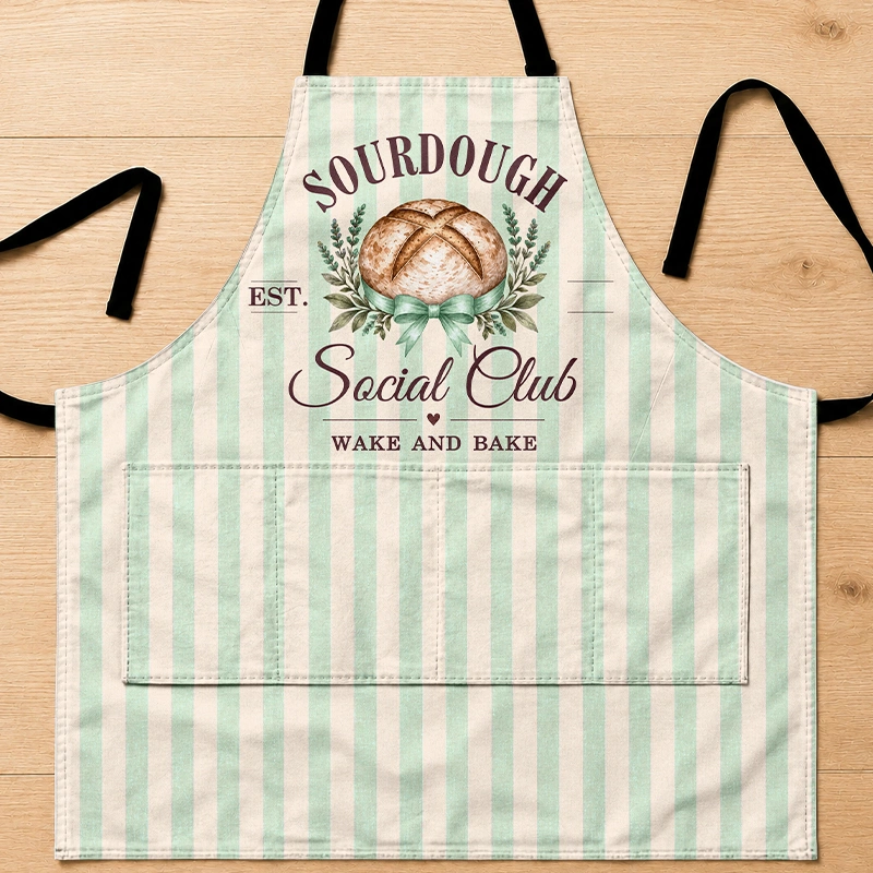 Personalized Sourdough Social Club Wake And Bake - Personalized Apron