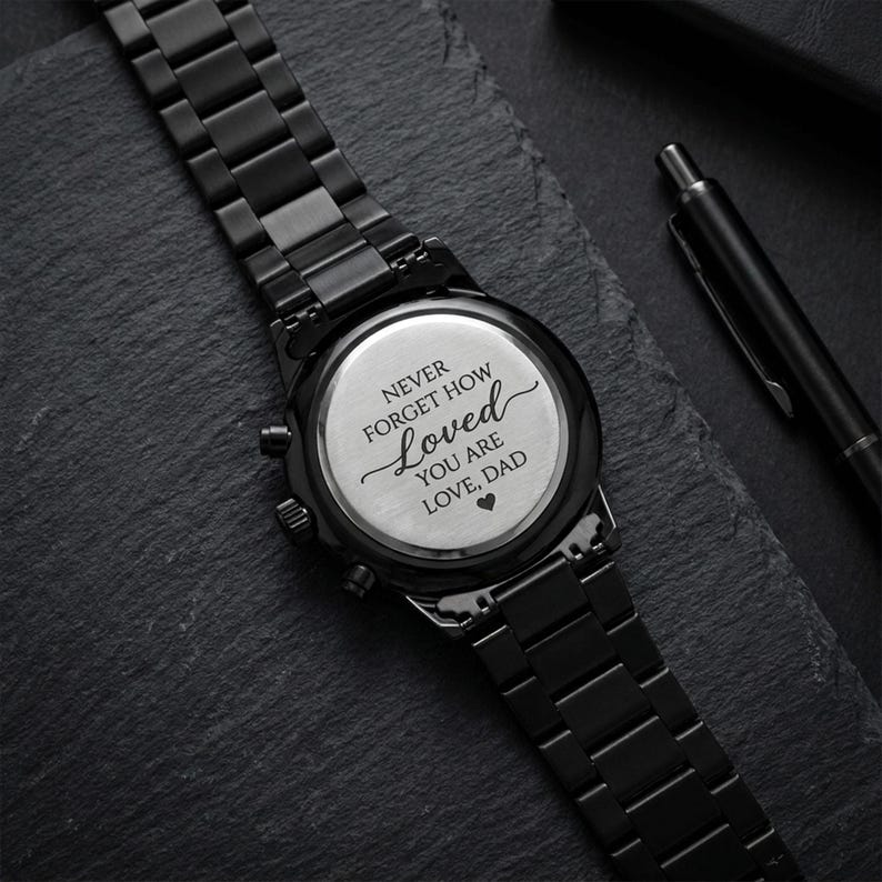 Personalized Photo Engraved Watch for Men, Personalized Picture Watch, Custom Photo Gift, Anniversary Gift for Husband, Boyfriend & Memorial Keepsake