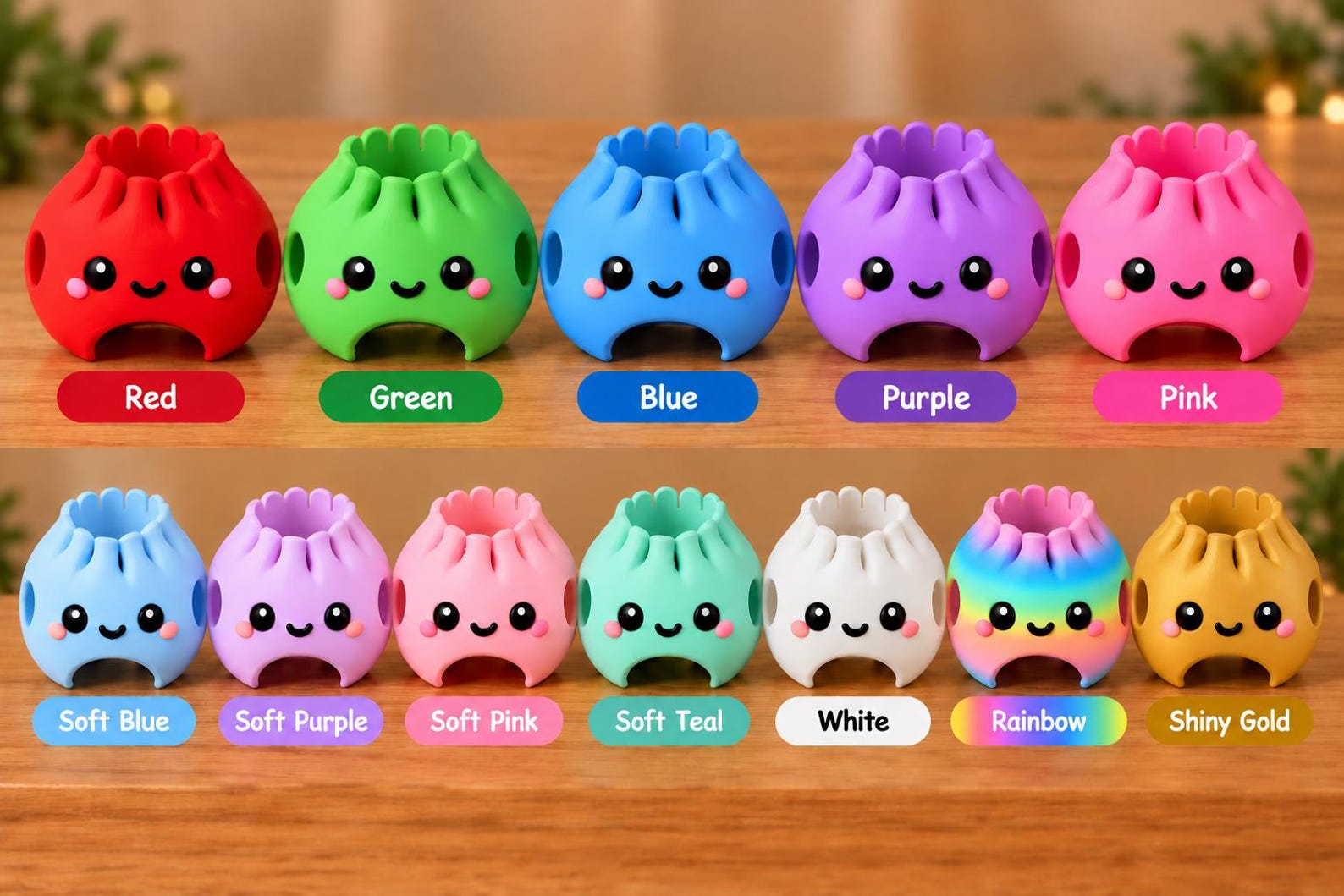 Materials: Plastic Gift wrapping available • • Current PRODUCTION Time: 3-4 Business days (M-F) PLUS 3-8 days for shipping within the US • •  Your elf just became the cutest little dumpling! 🥟🎄  Give your Christmas visitor a deliciously silly makeover w